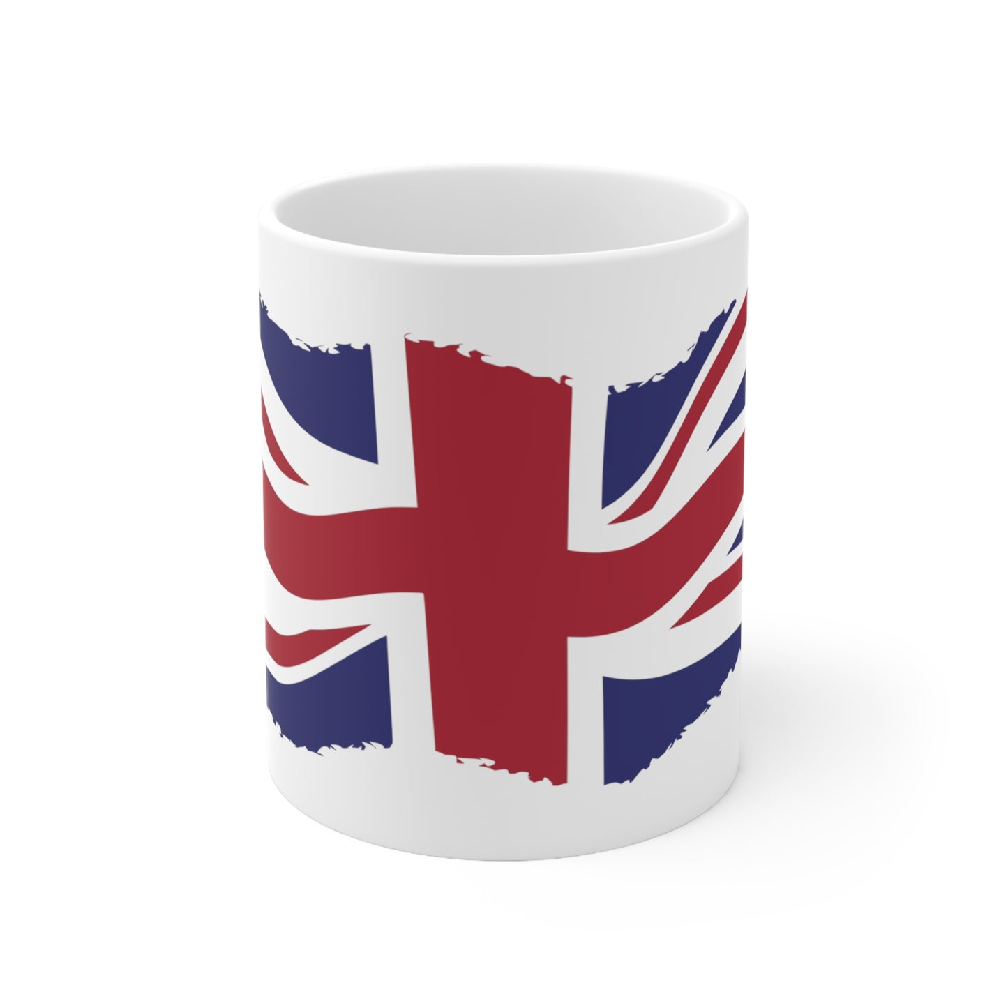 Union Jack Flag Grunge Wrap Around Coffee Mug