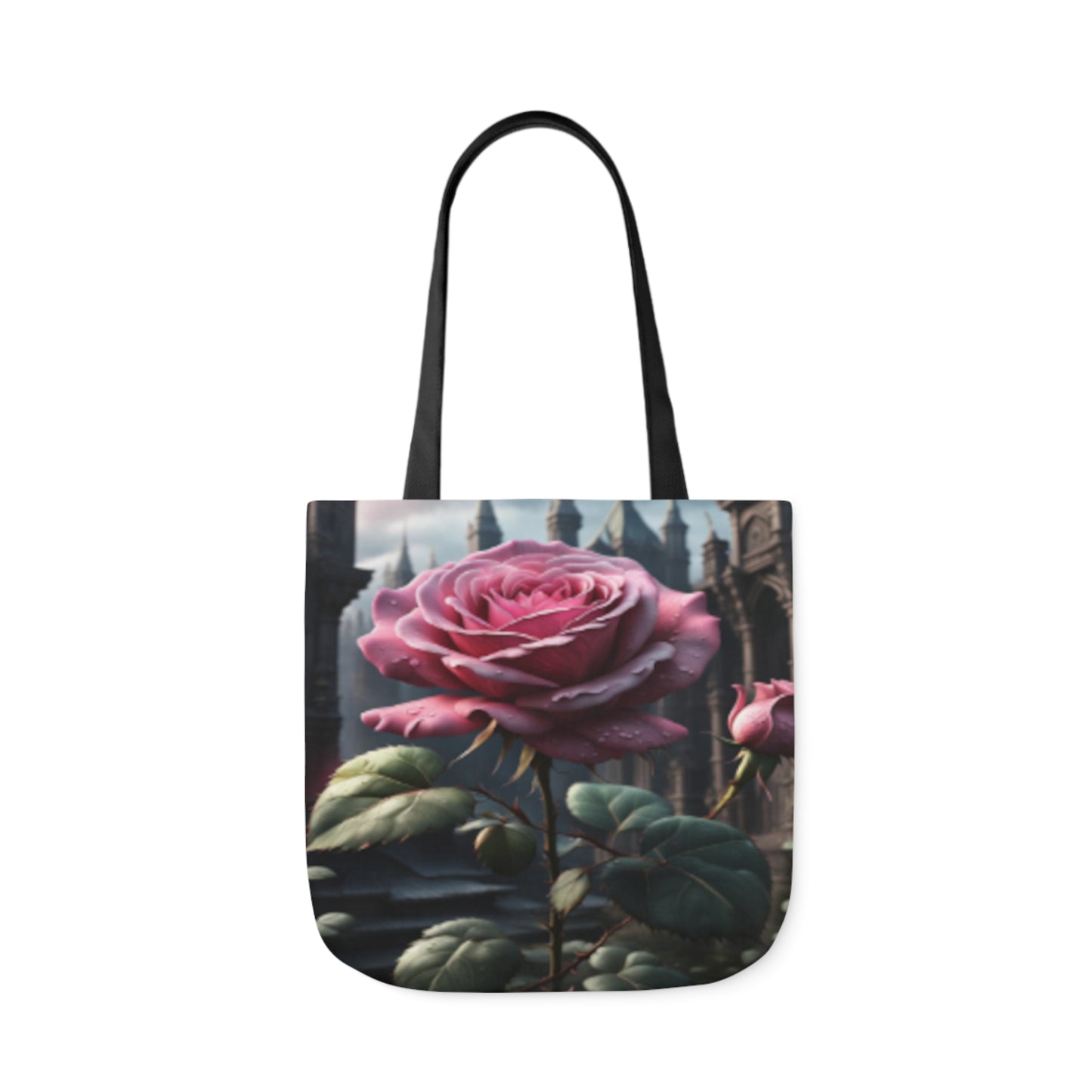 Pink Gothic Fantasy Rose Shoulder Tote Bag