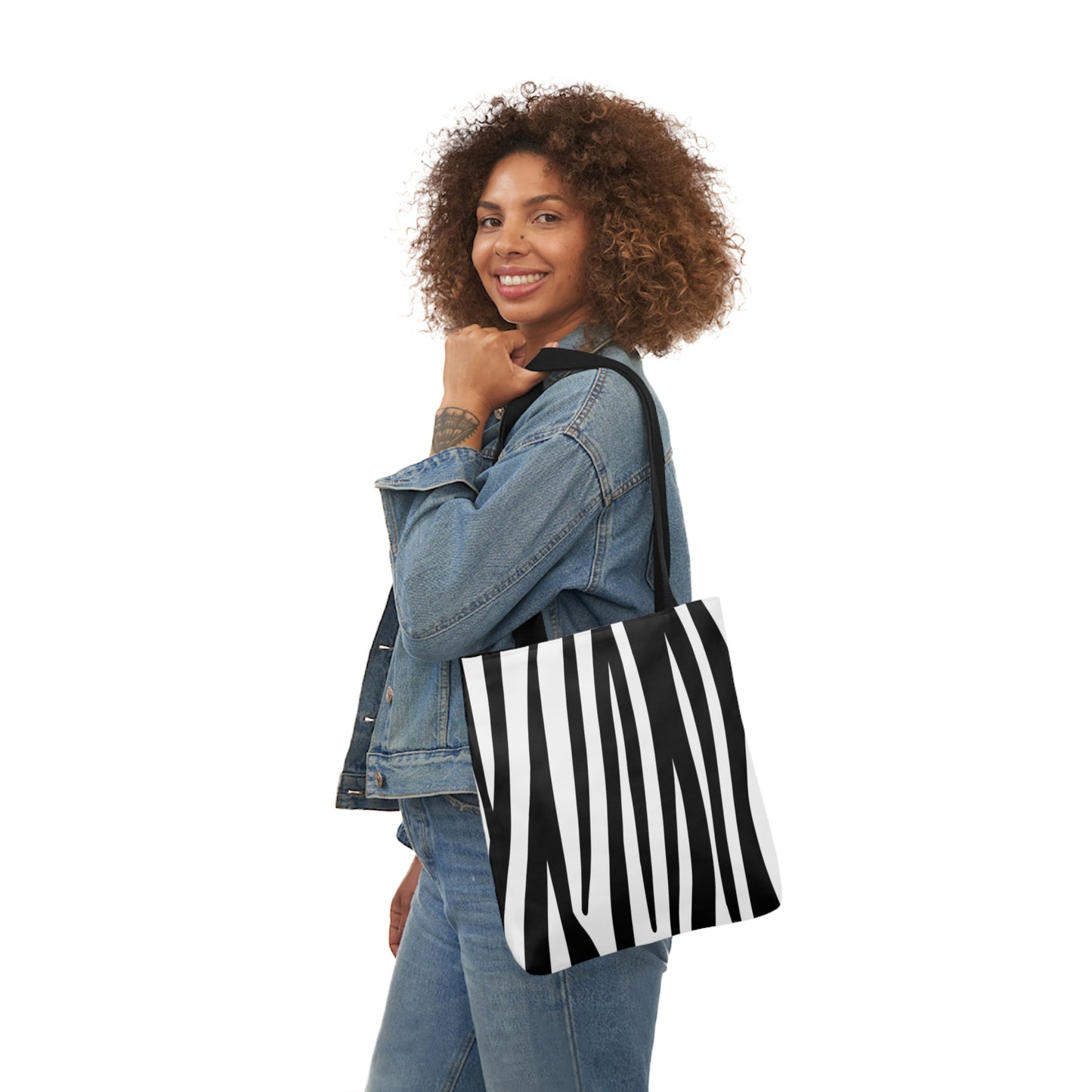 Zebra Animal Print Pattern Shoulder Tote Bag