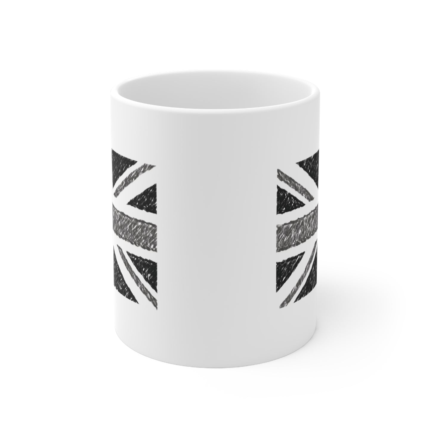 Union Jack Flag Charcoal Coffee Mug