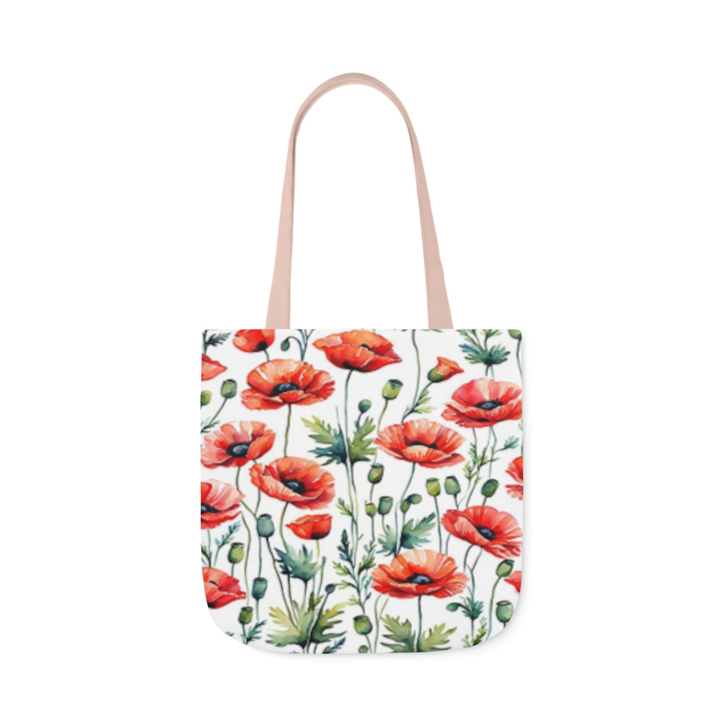 Red Poppies Shoulder Tote Bag