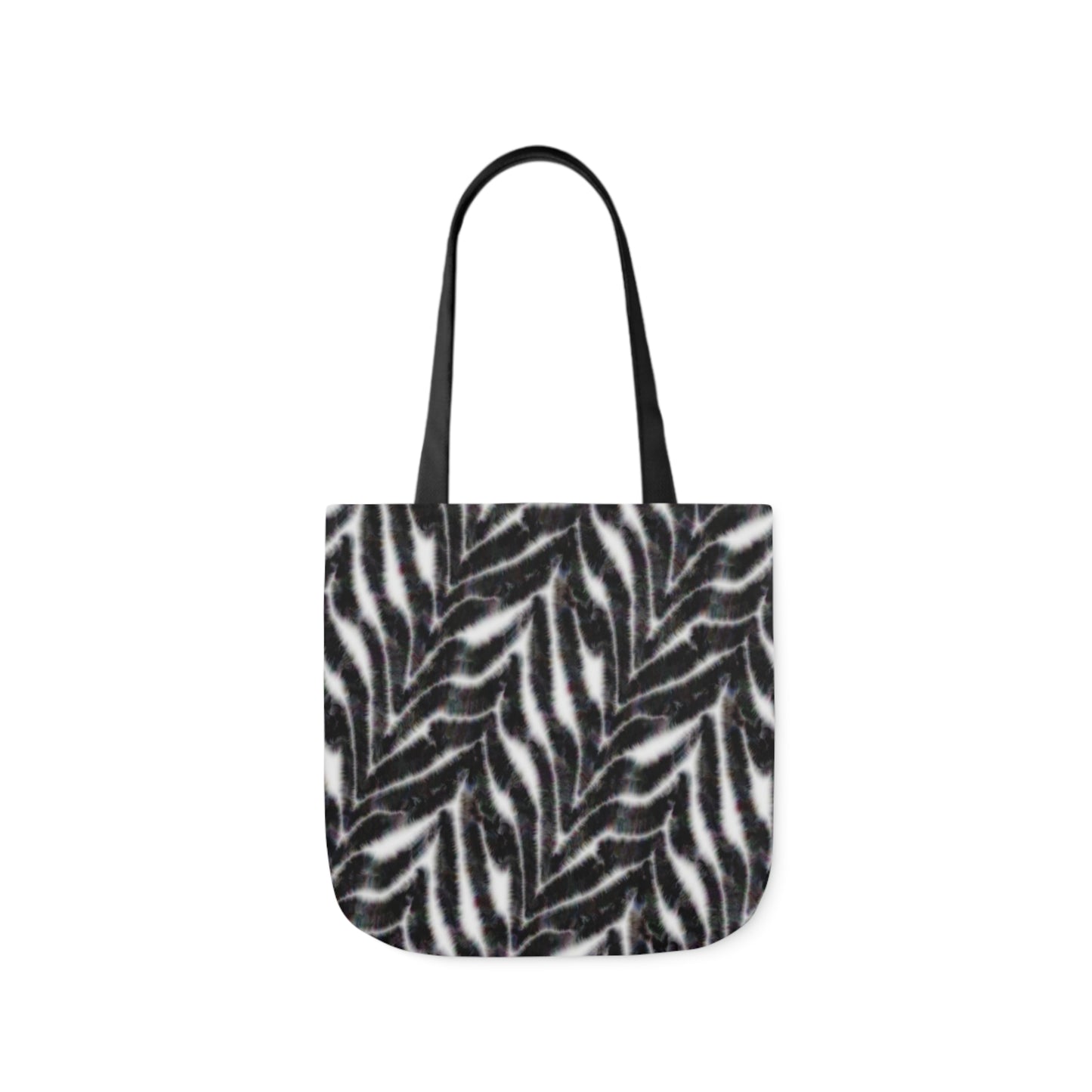 Zebra Fur Chevron Pattern Print Shoulder Tote Bag