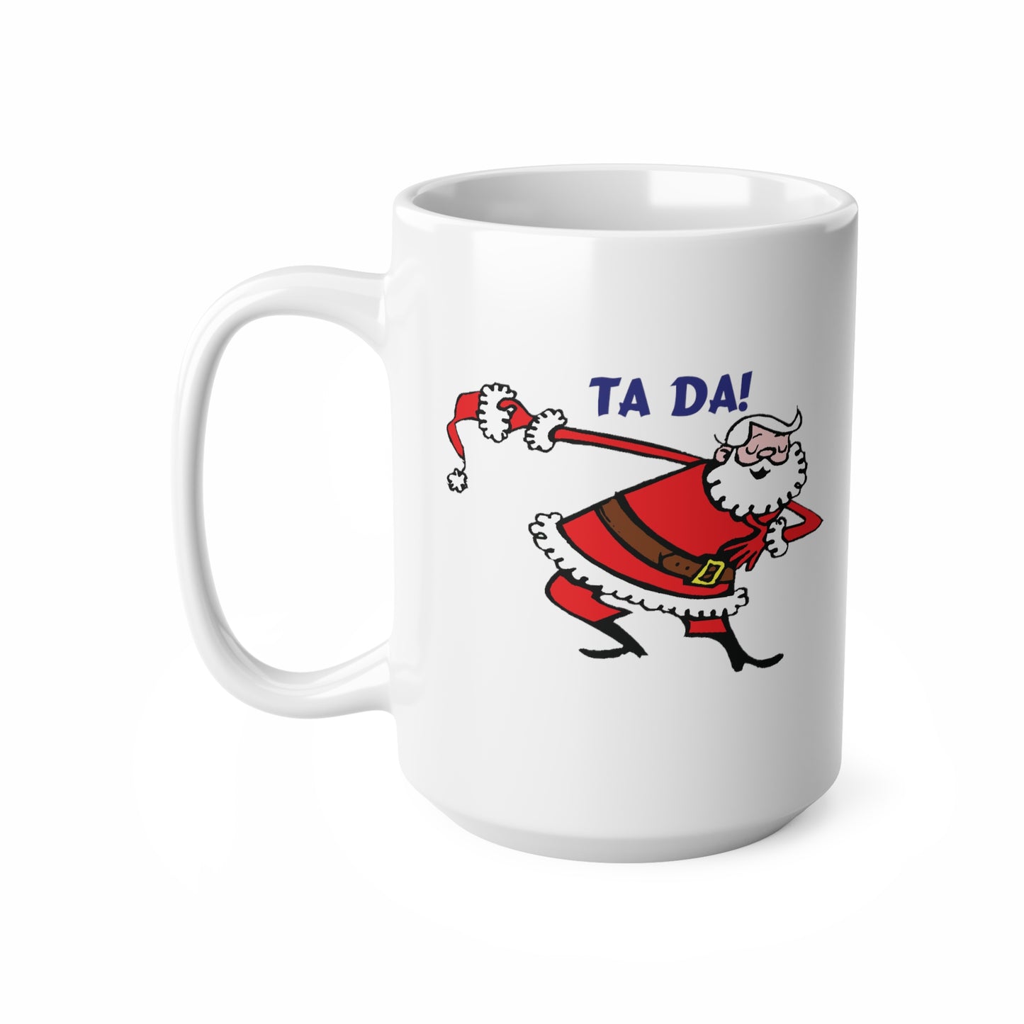 Christmas Santa Claus Bowing Ta Da Coffee Mug