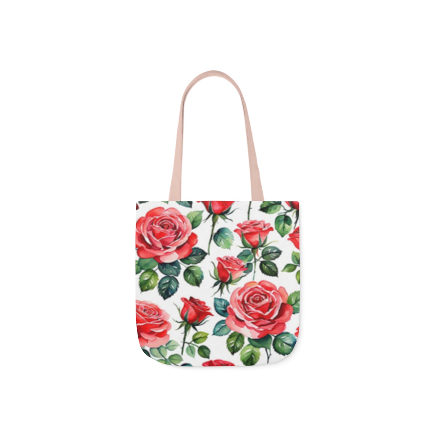 Large Pink Roses Shoulder Tote Bag