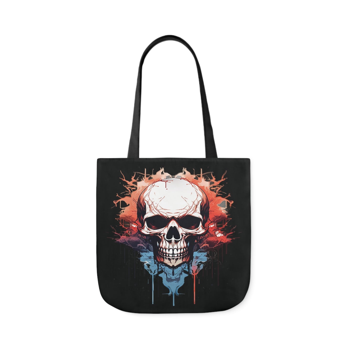 Skull Watercolour Painting Shoulder Tote Bag