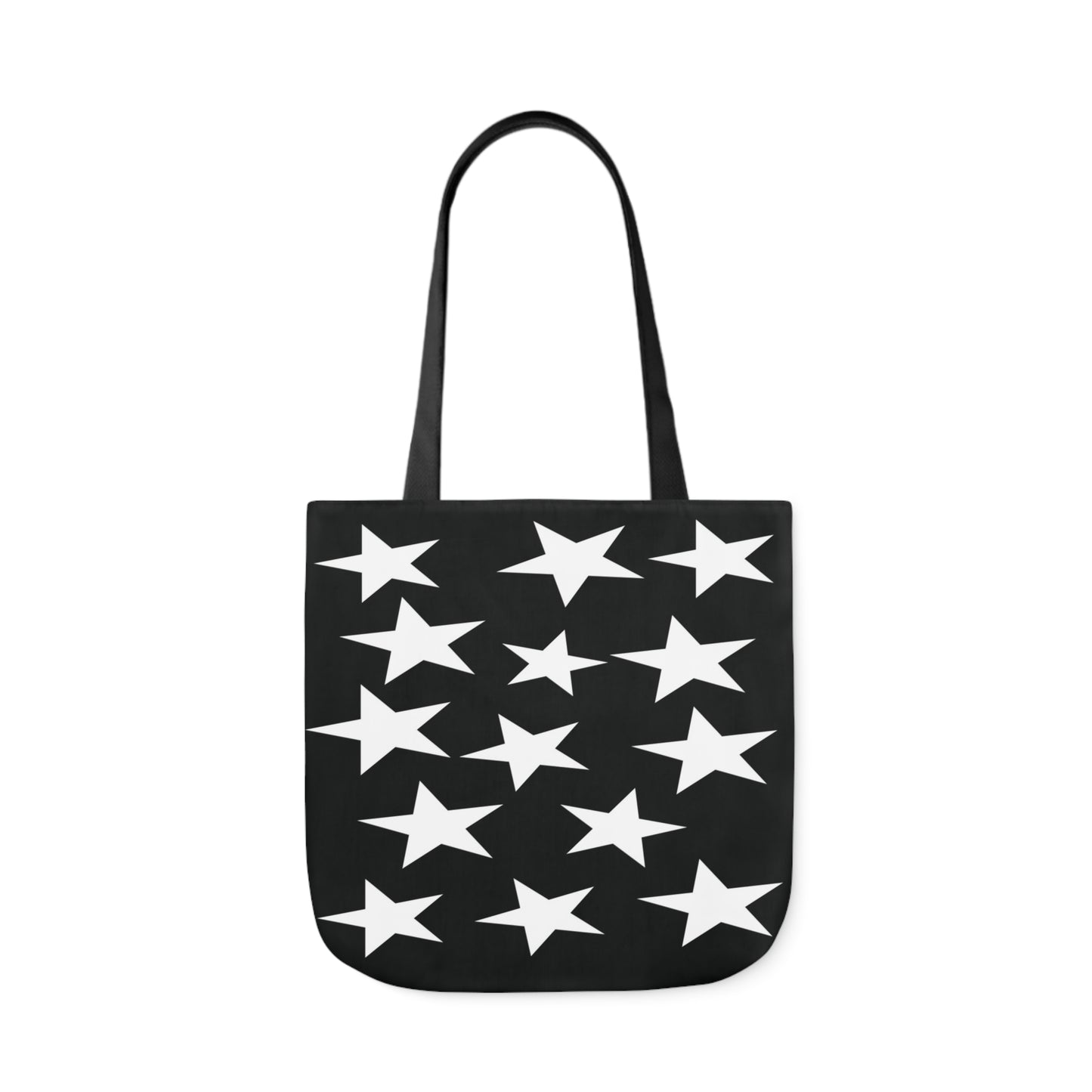 Stars White Cluster Pattern Shoulder Tote Bag