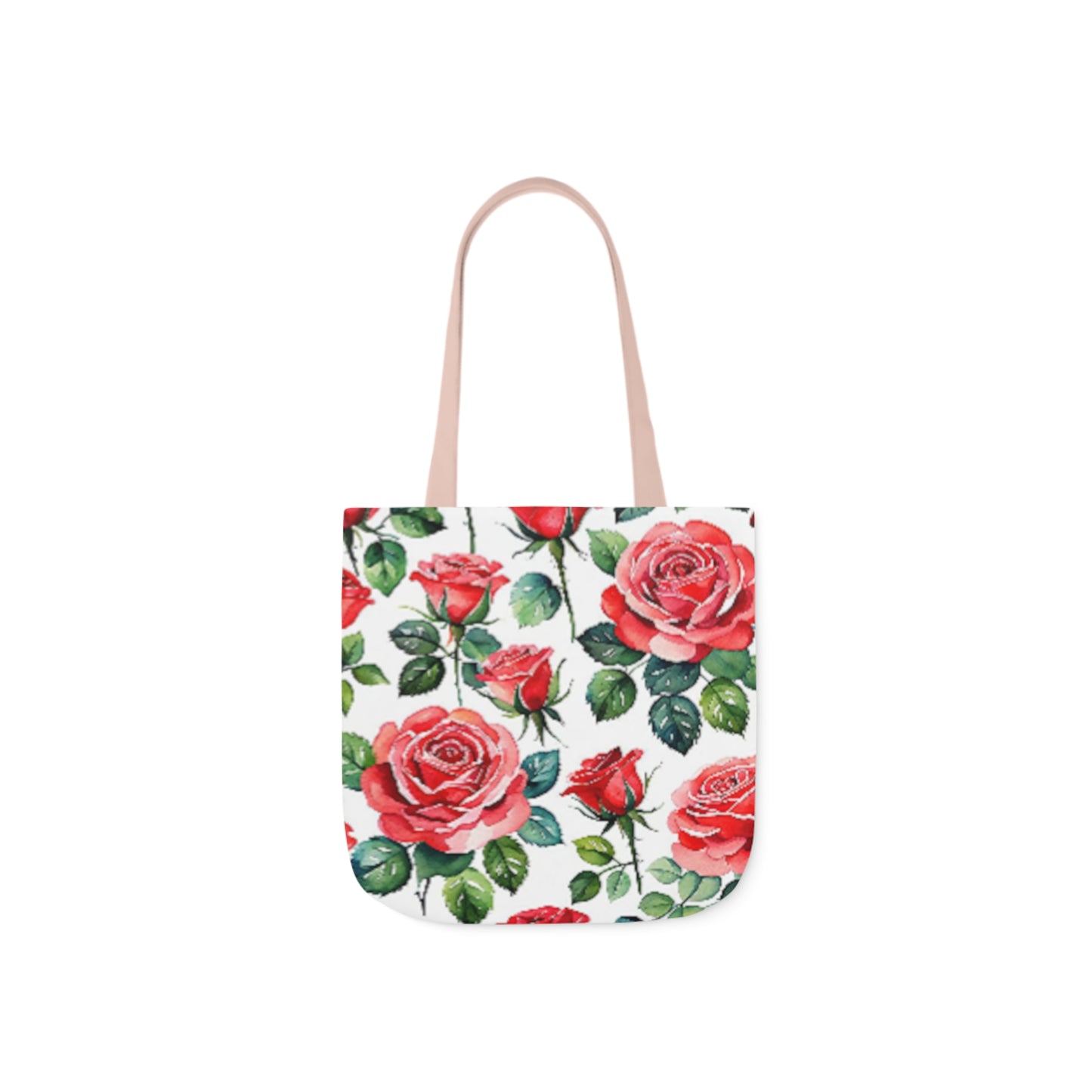 Large Pink Roses Shoulder Tote Bag