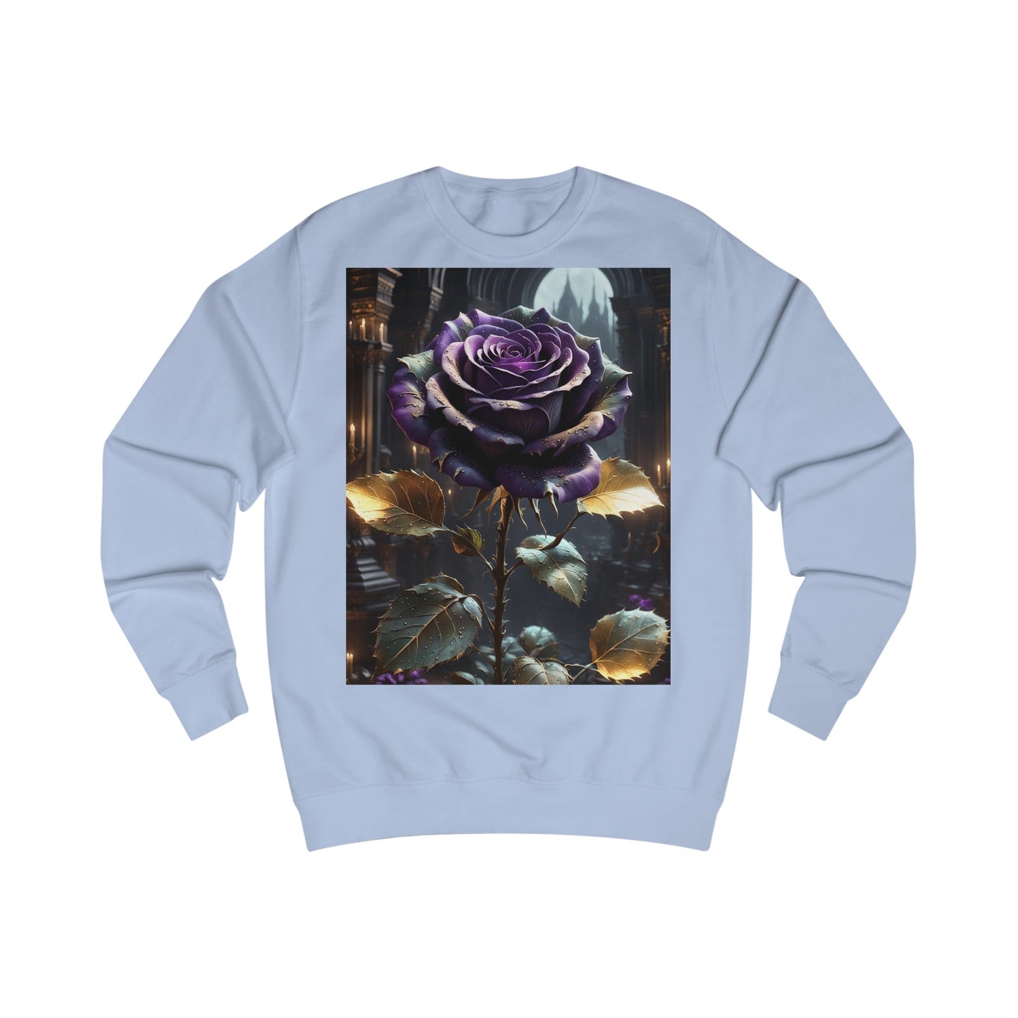 Dark Gothic Purple Rose Sweatshirt