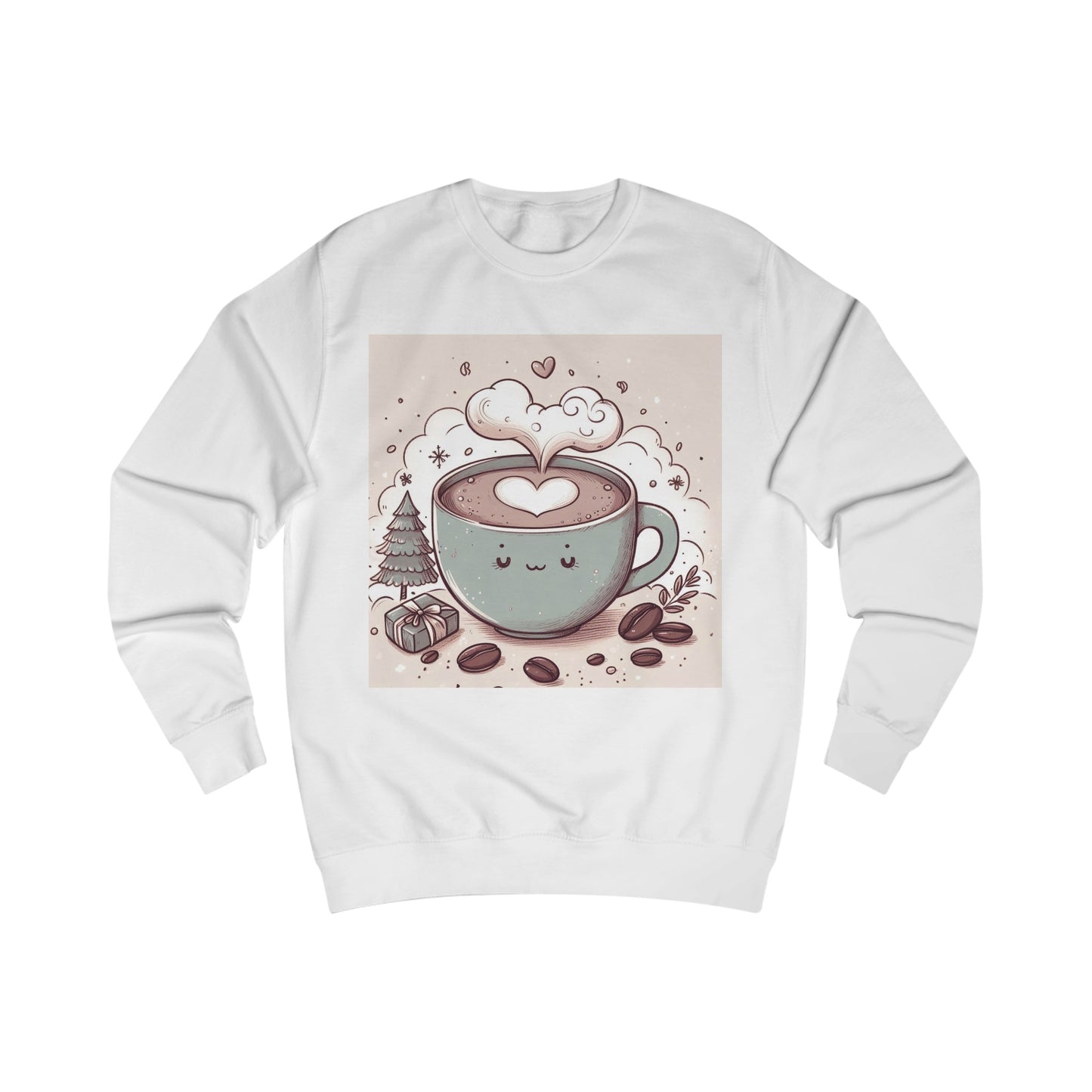 Coffee Love Christmas Cute Cartoon Sweatshirt