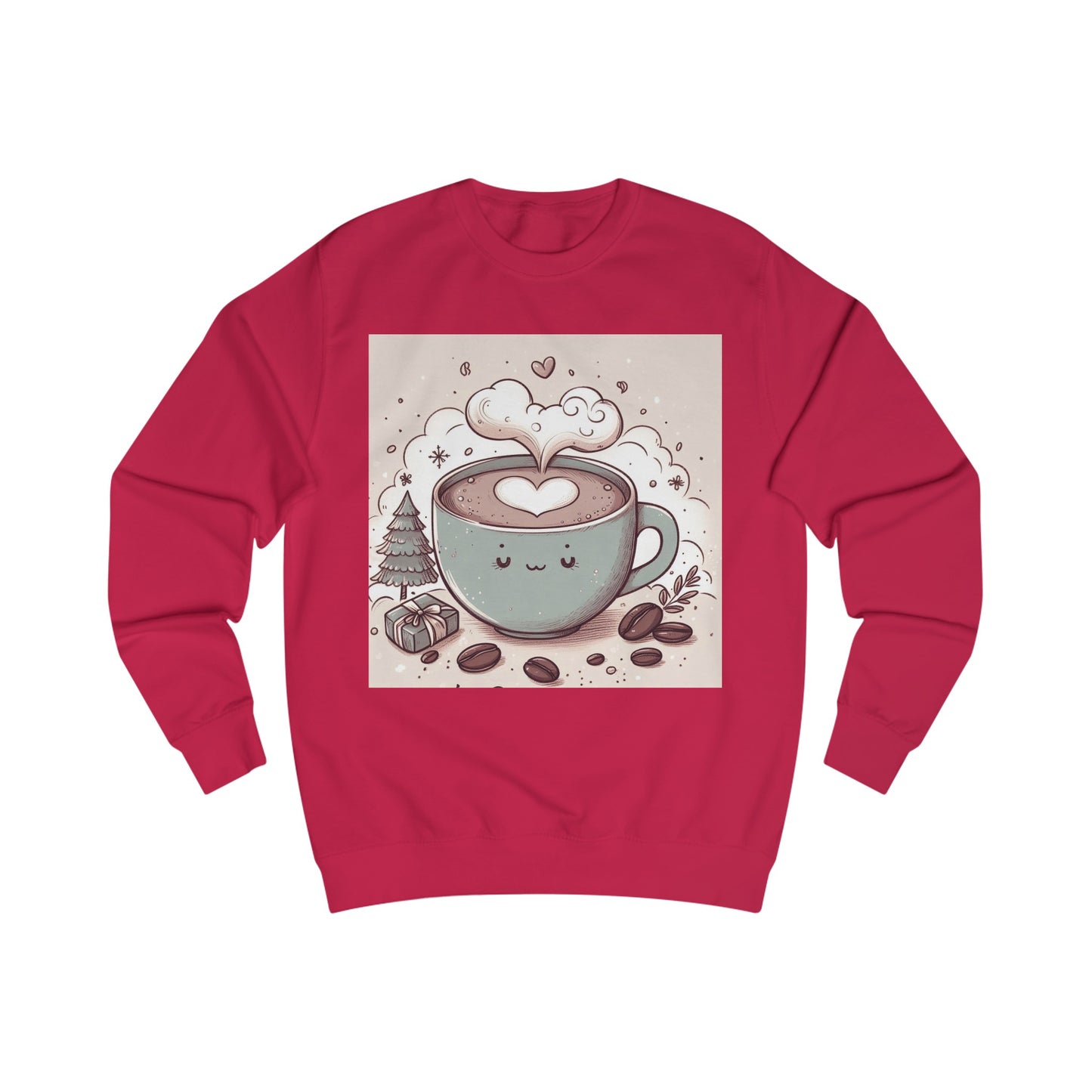 Coffee Love Christmas Cute Cartoon Sweatshirt