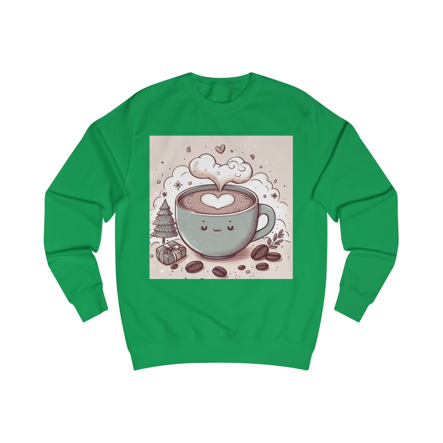 Coffee Love Christmas Cute Cartoon Sweatshirt