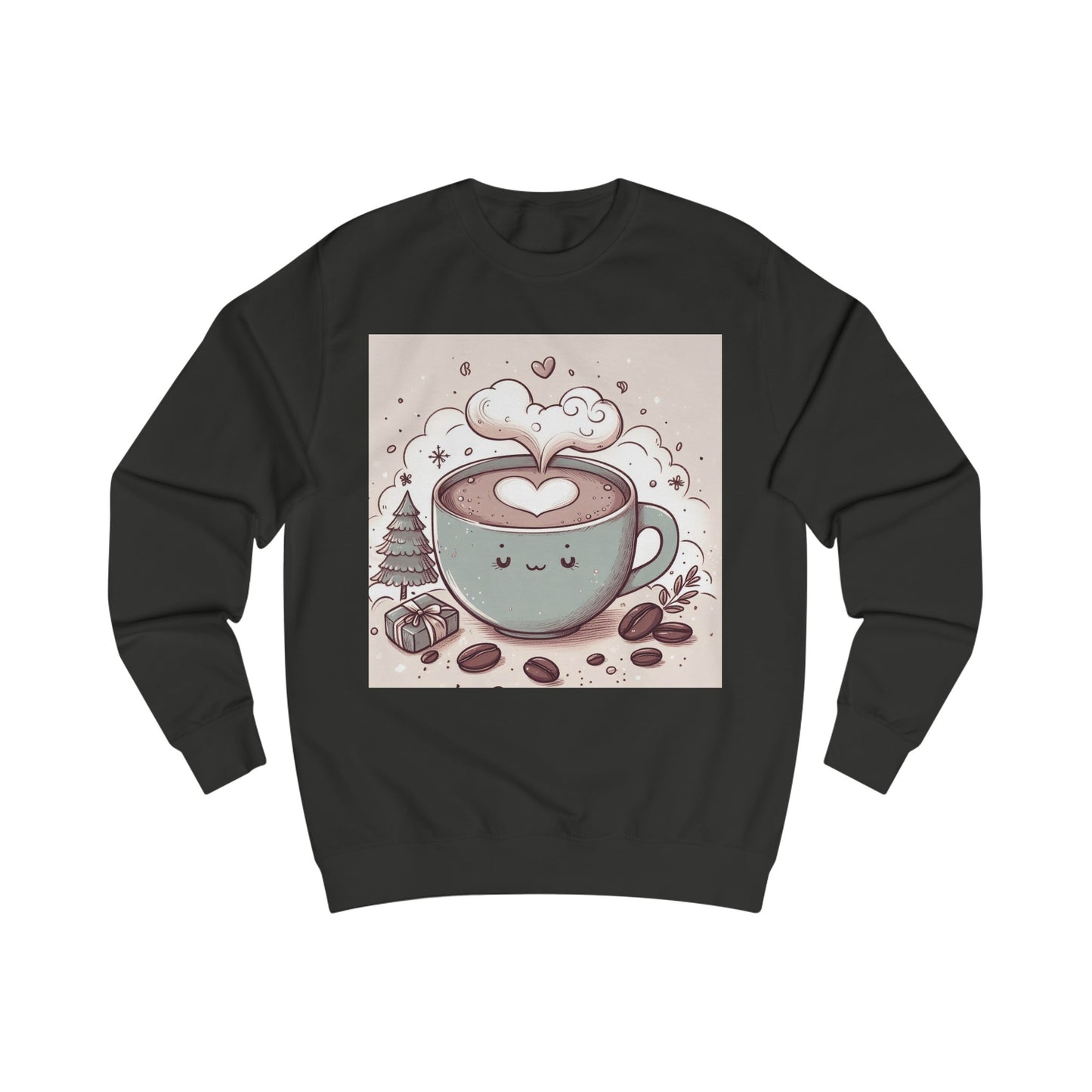 Coffee Love Christmas Cute Cartoon Sweatshirt