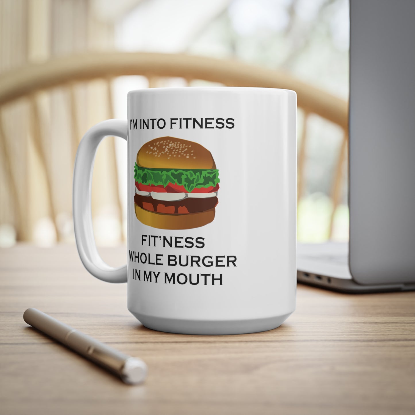 I’m Into Fitness Burger Coffee Mug