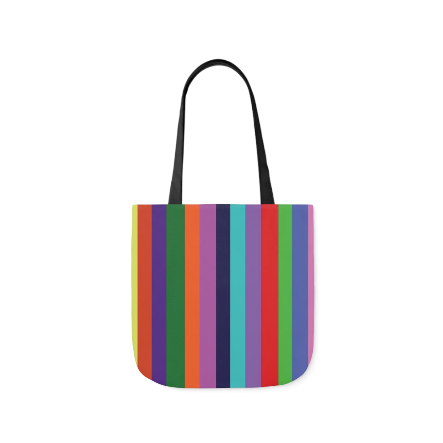 Rainbow Bright Colour Stripes Shoulder Tote Bag