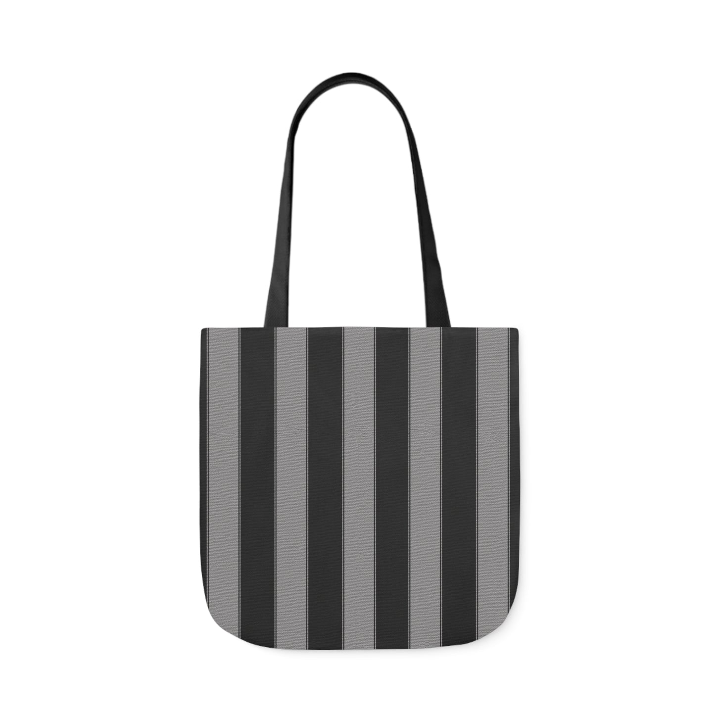 Black And Grey Goth Stripes Pattern Shoulder Tote Bag