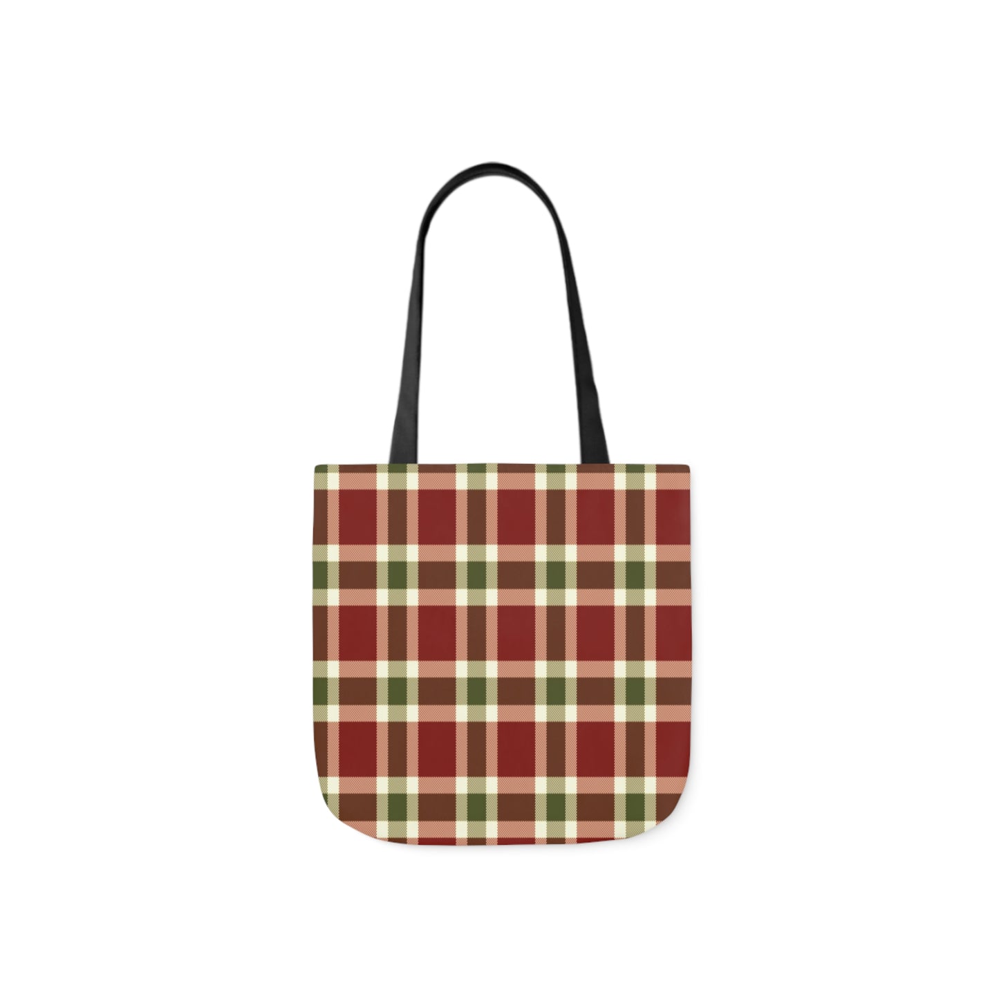 Christmas Red And Green Plaid Tartan Pattern Shoulder Tote Bag