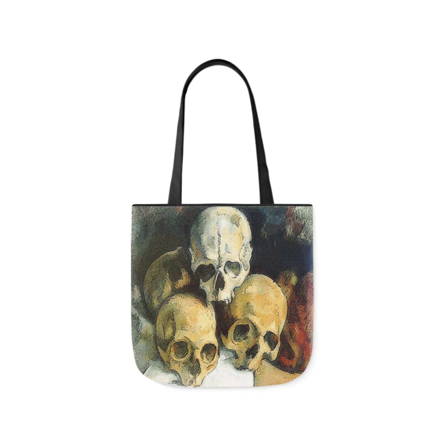 Vintage Pyramid of Skulls Classical Painting Shoulder Tote Bag