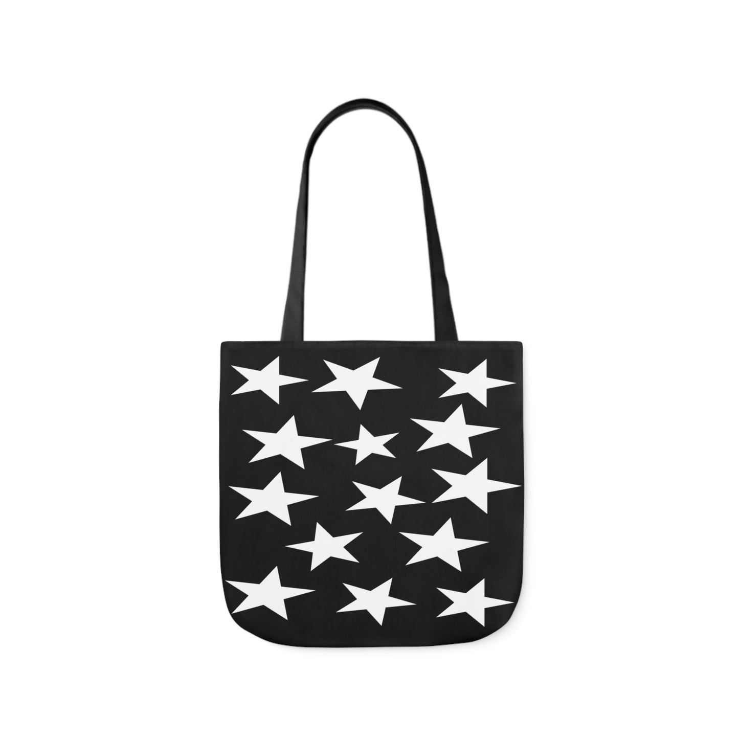 Stars White Cluster Pattern Shoulder Tote Bag