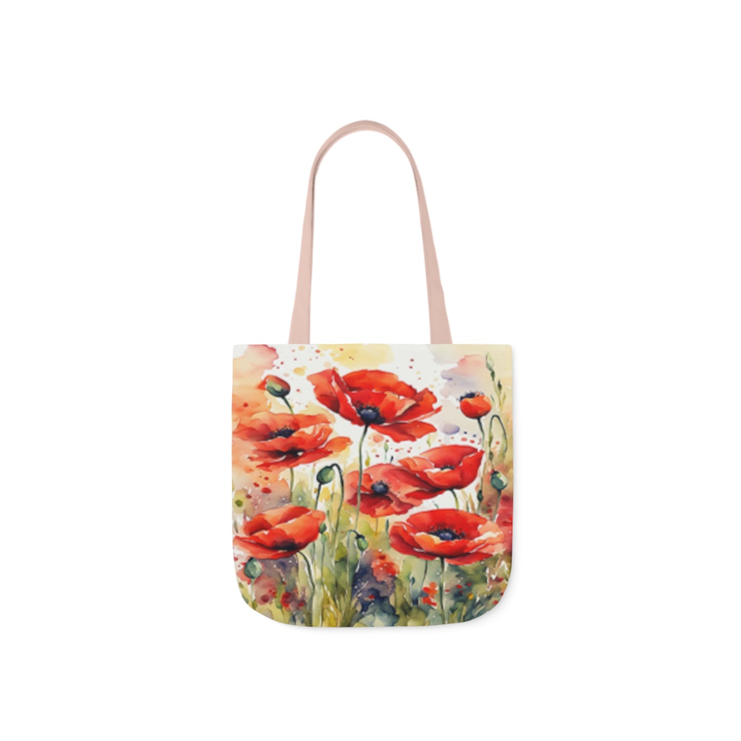 Large Red Poppies Shoulder Tote Bag