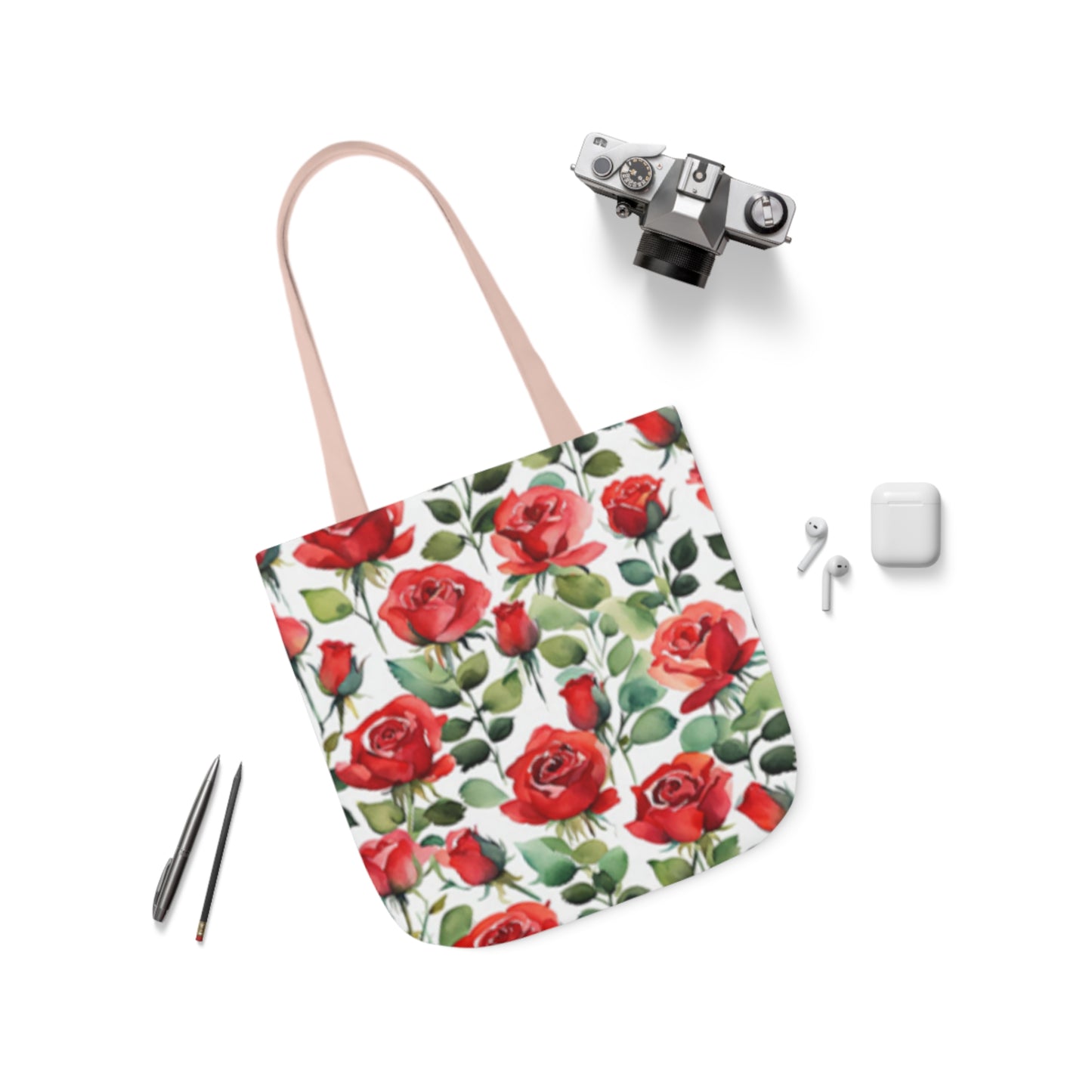 Red Rose Shoulder Tote Bag