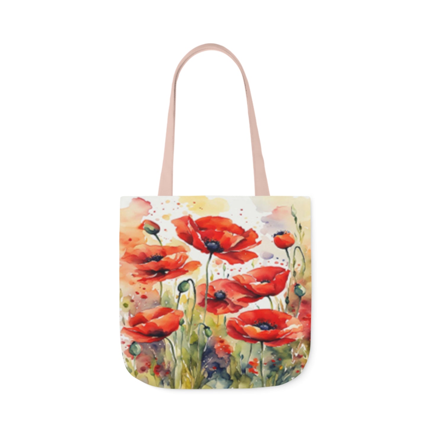 Large Red Poppies Shoulder Tote Bag