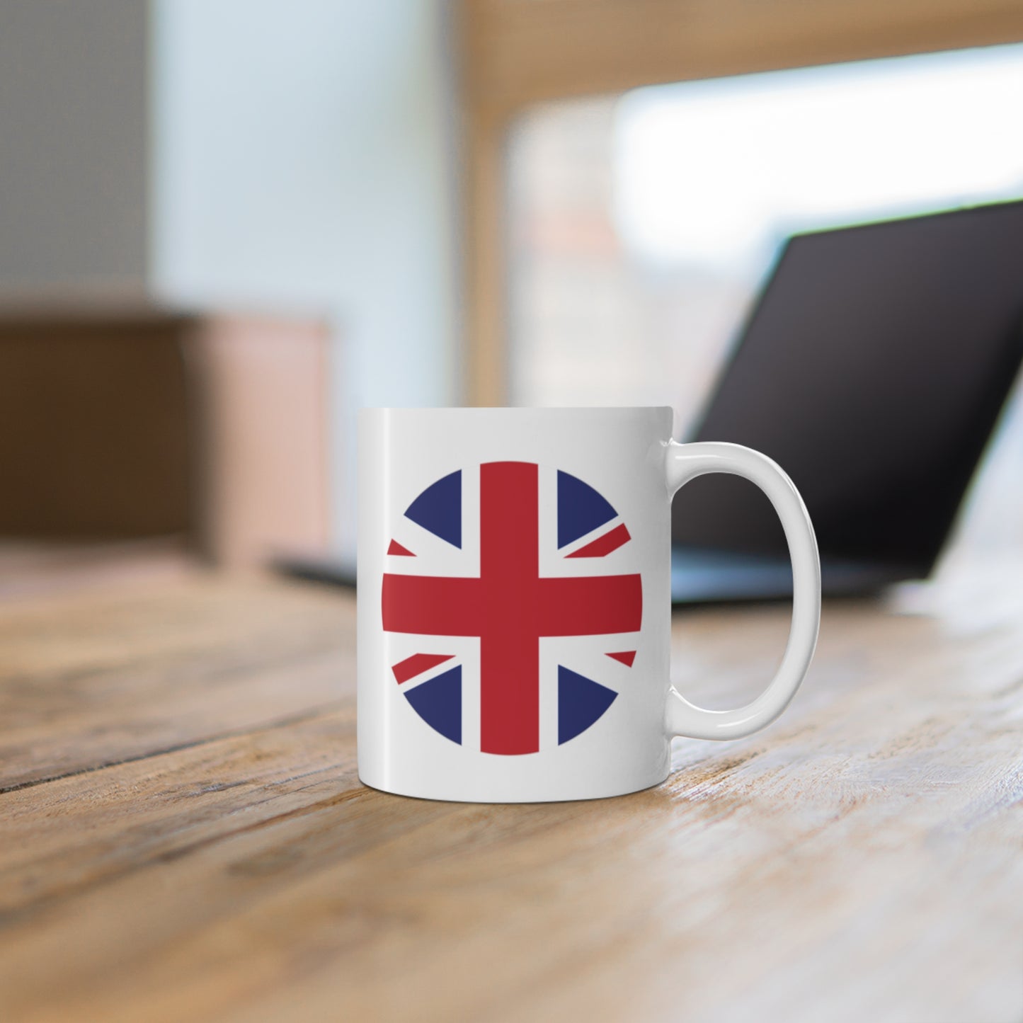 Union Jack Flag Round Circle Coffee Mug