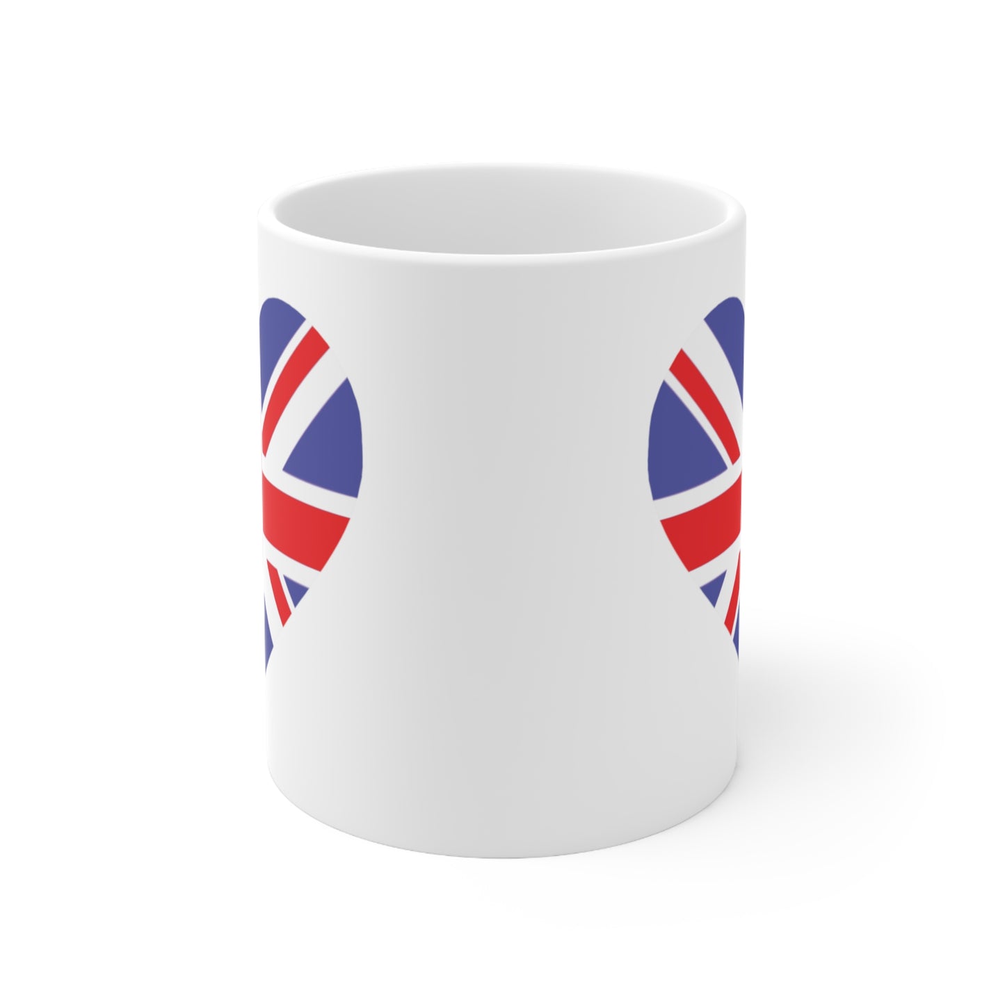 Union Jack Flag Heart Coffee Mug