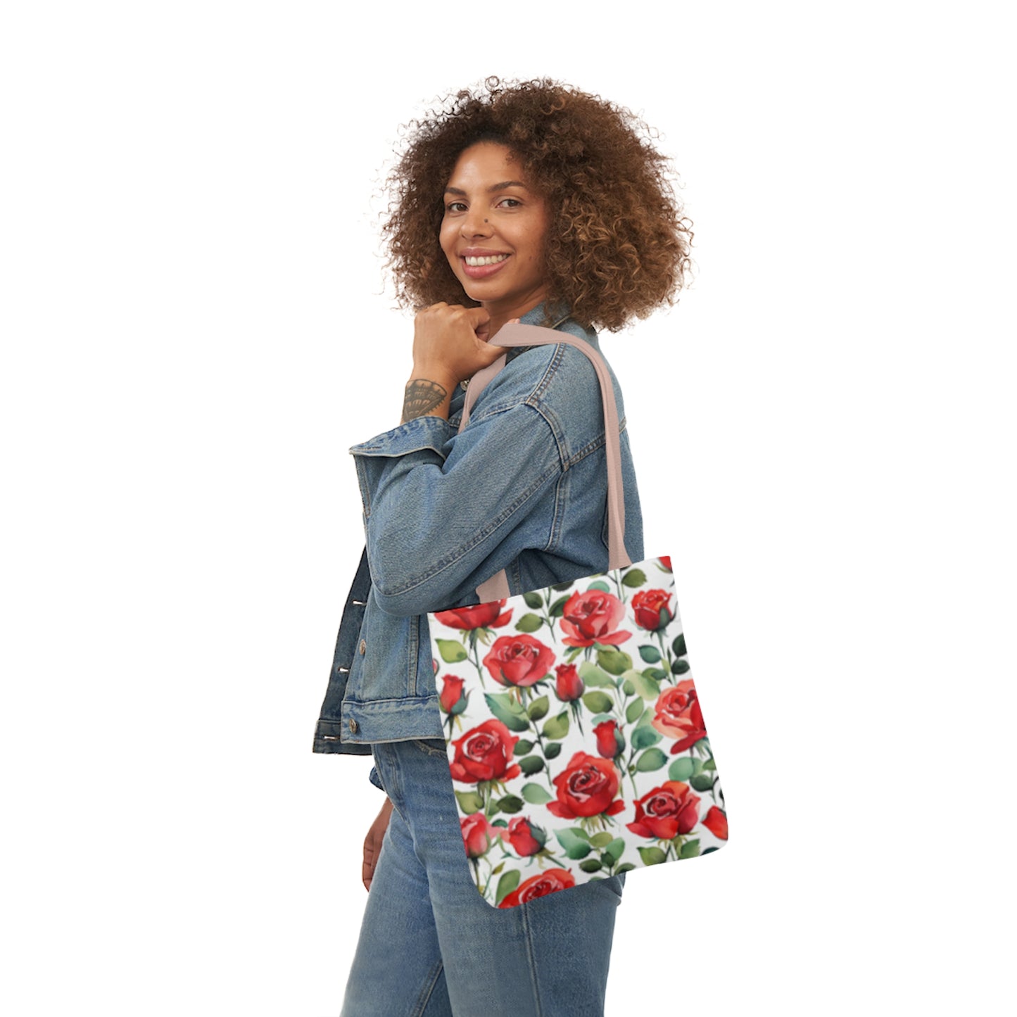 Red Rose Shoulder Tote Bag