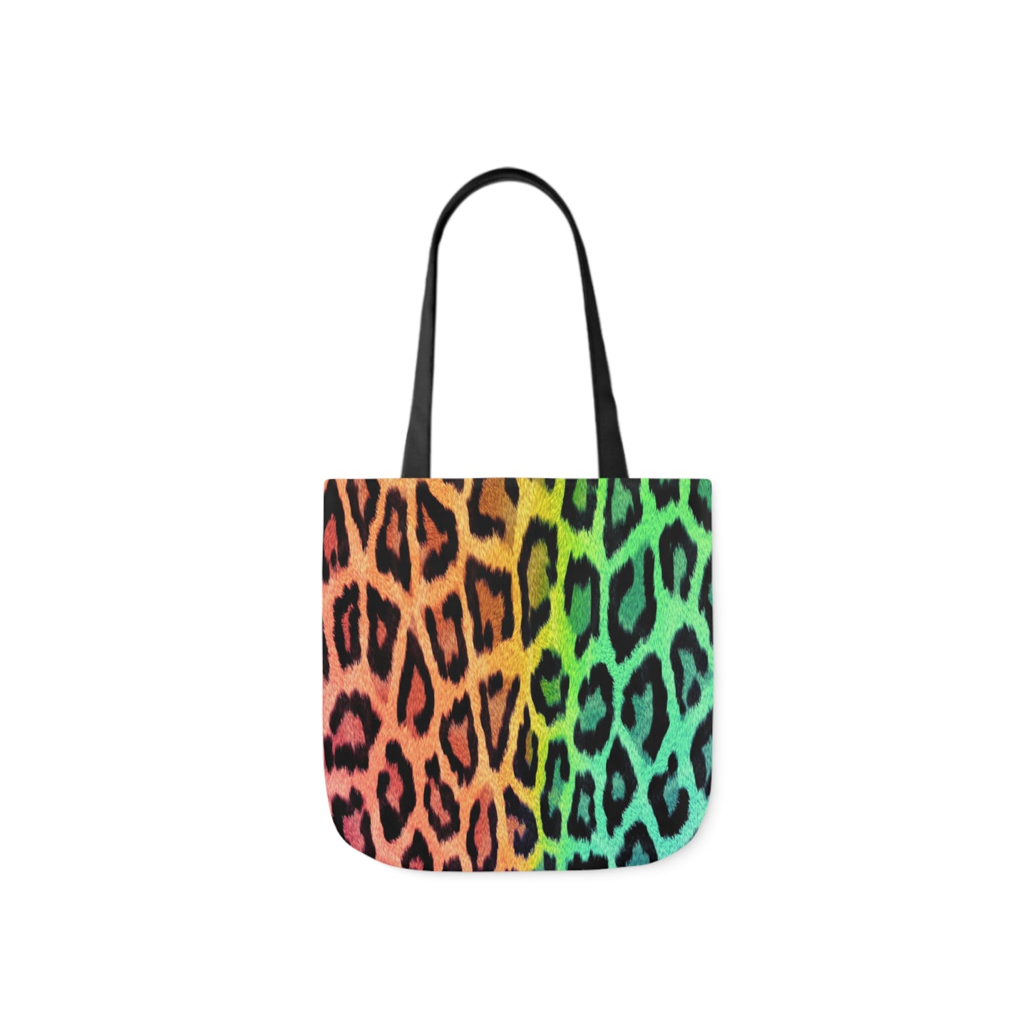 Rainbow Leopard Print Pattern Shoulder Tote Bag