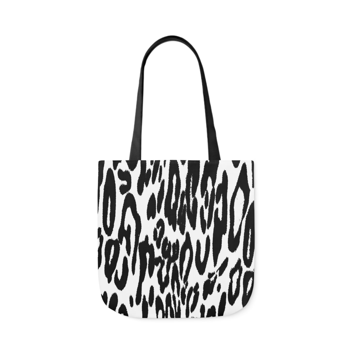 Black And White Leopard Print Pattern Shoulder Tote Bag