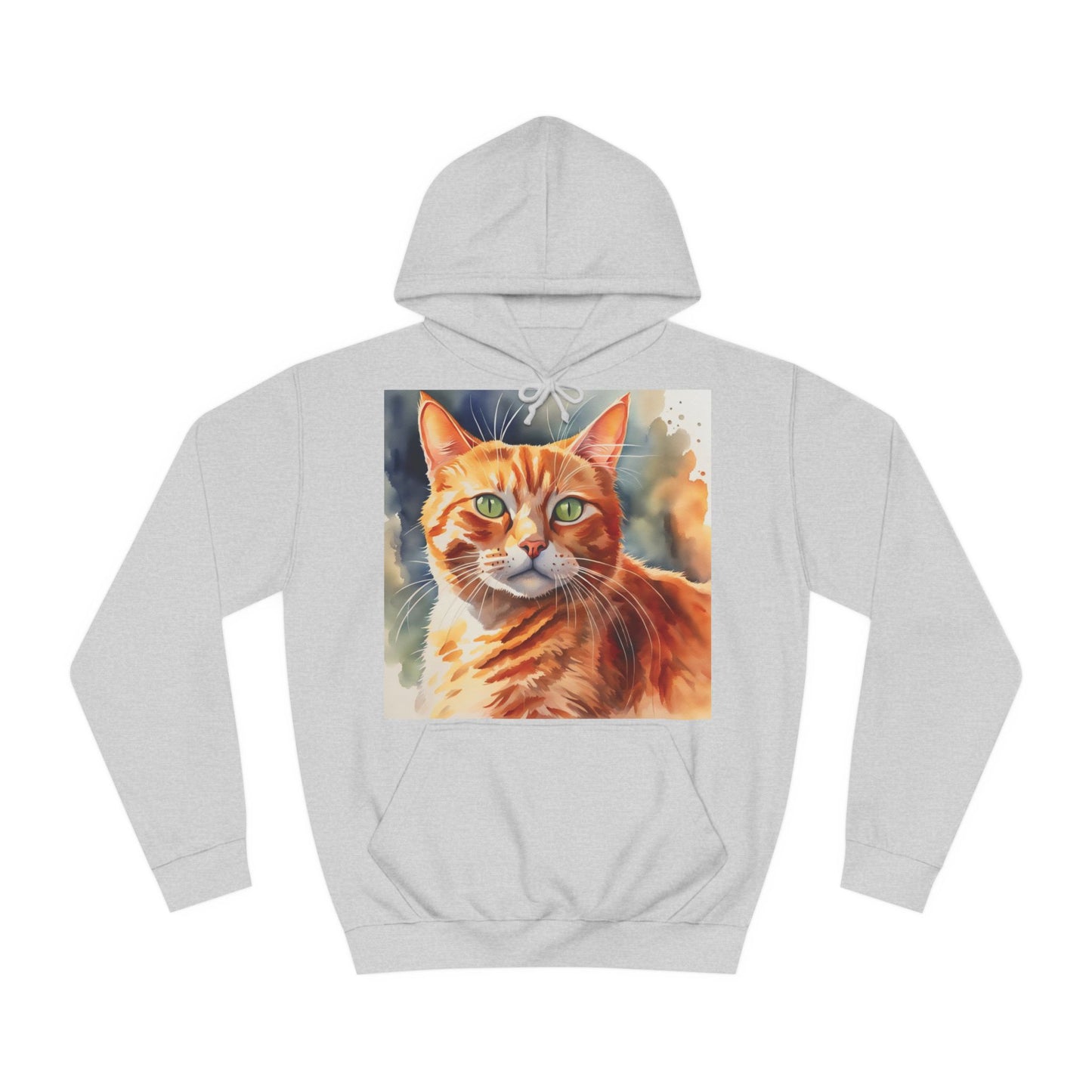 Ginger Cat Cute Watercolour Hoodie