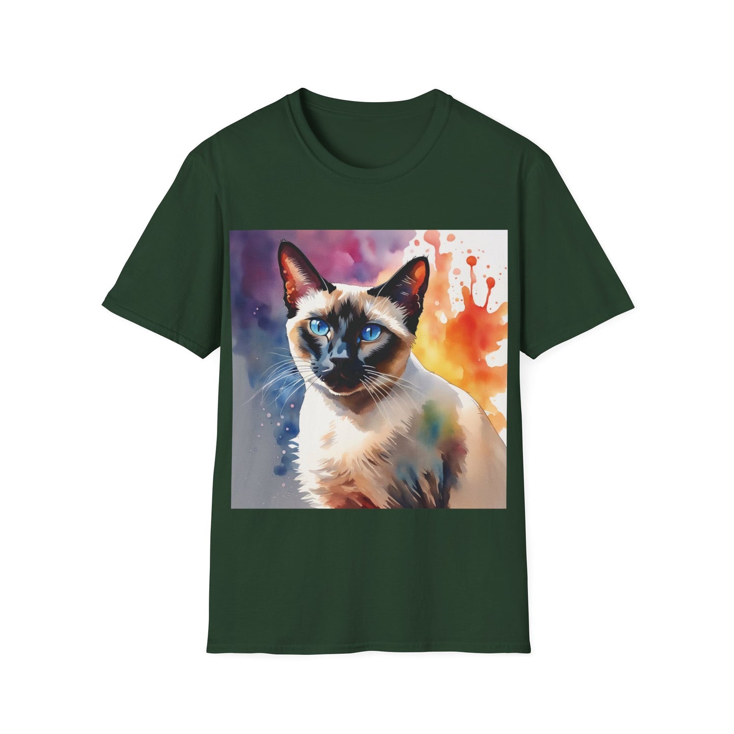 Siamese Cat Cute Watercolor T-Shirt