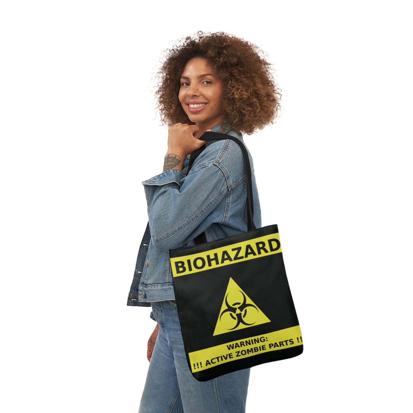 Biohazard Zombie Active Sign  Shoulder Tote Bag