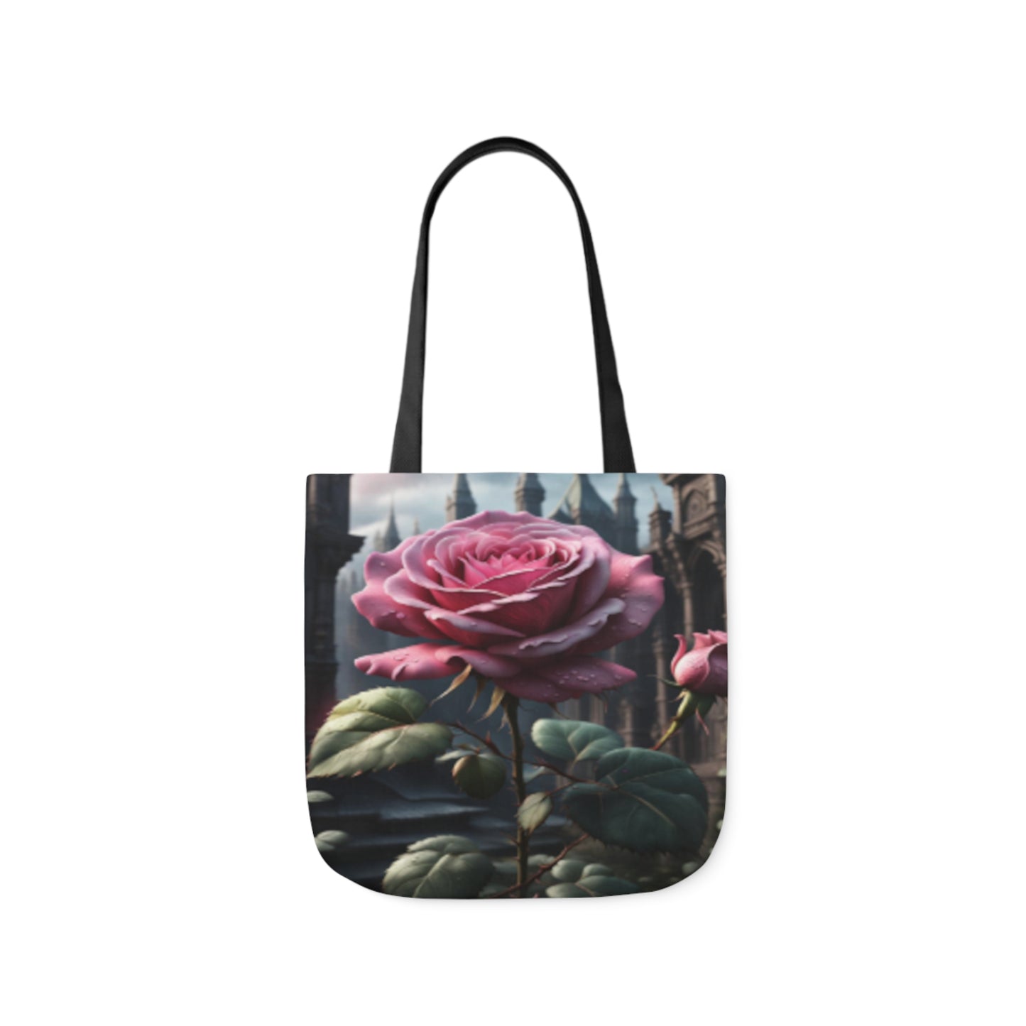 Pink Gothic Fantasy Rose Shoulder Tote Bag