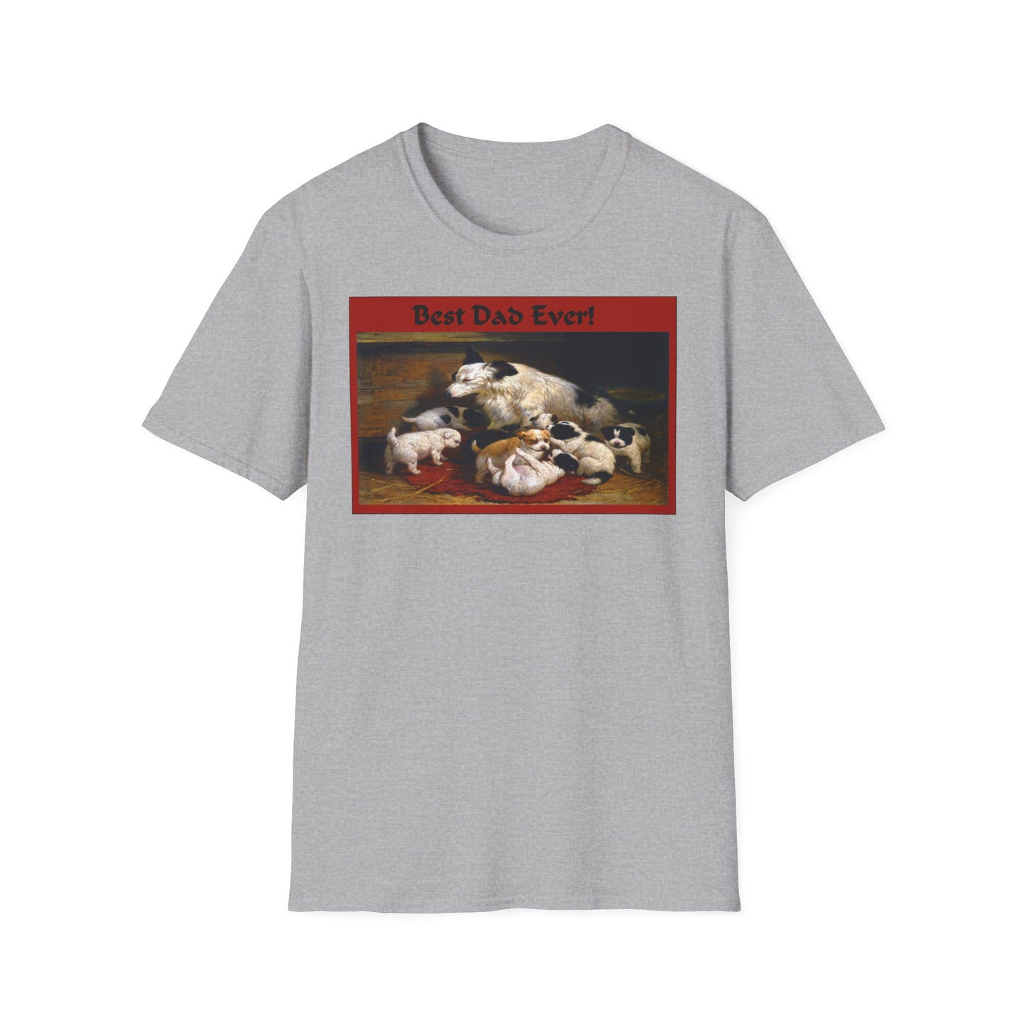 Best Dad Ever Sheepdog and Puppies Father's Day T-Shirt