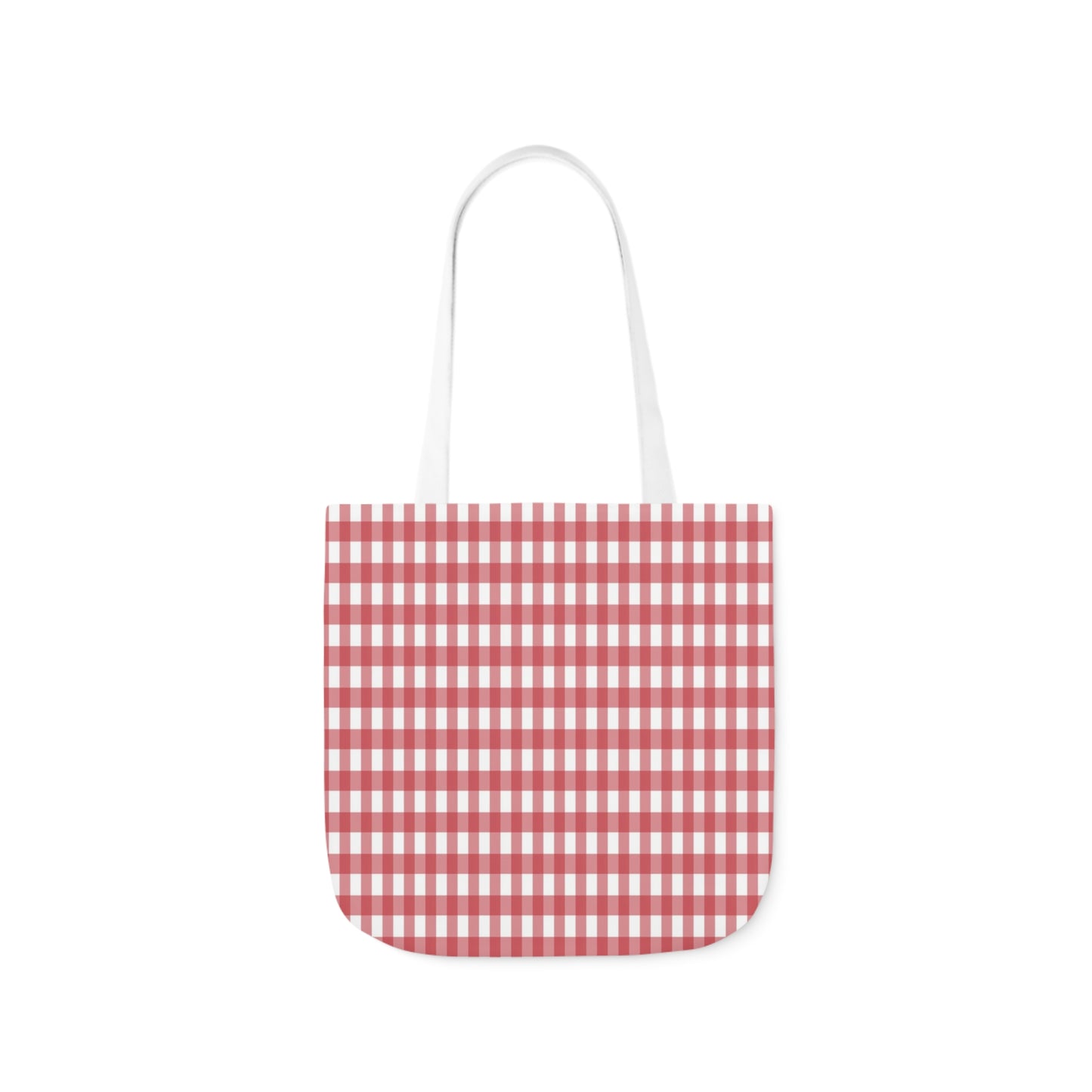 Rose Pink Check Pattern Shoulder Tote Bag