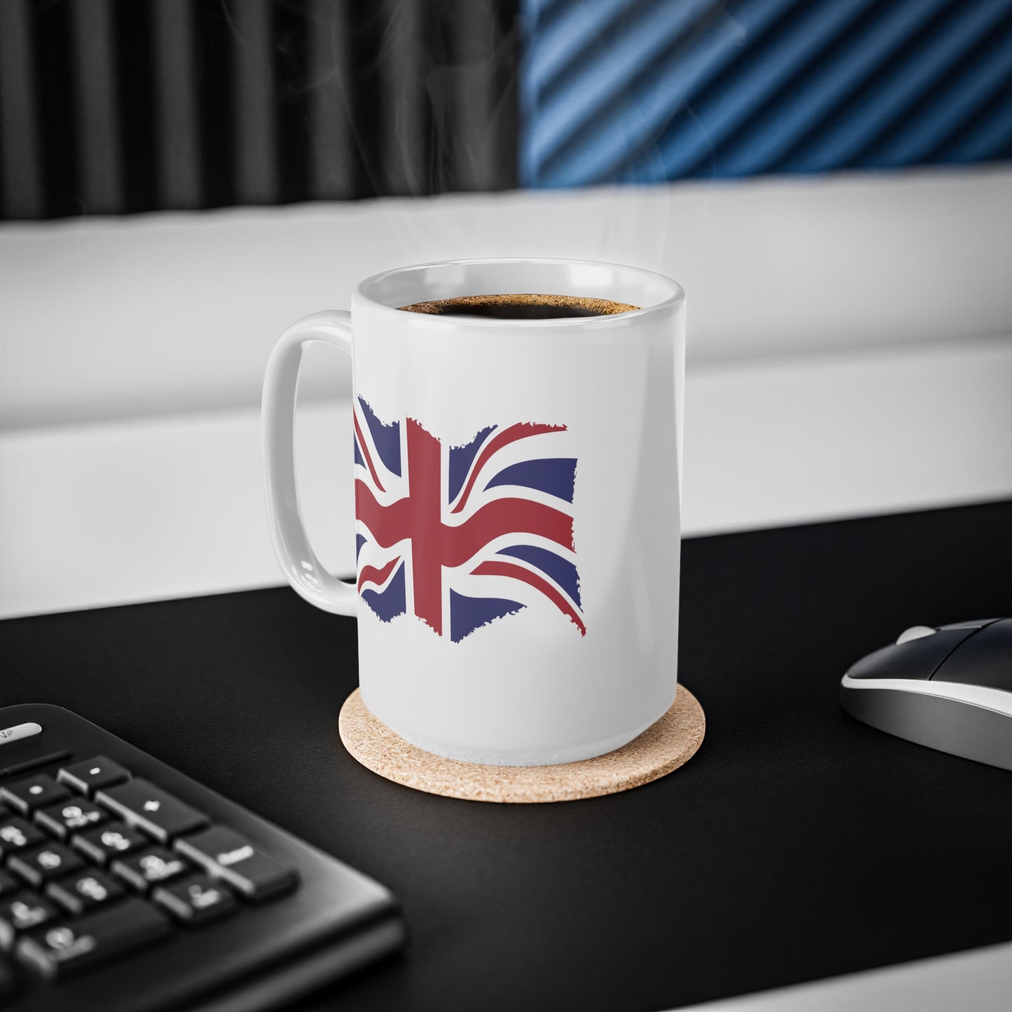 Union Jack Flag Grunge Coffee Mug