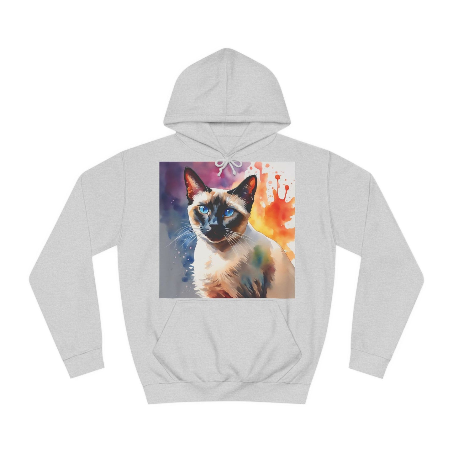 Siamese Cat Cute Watercolour Hoodie