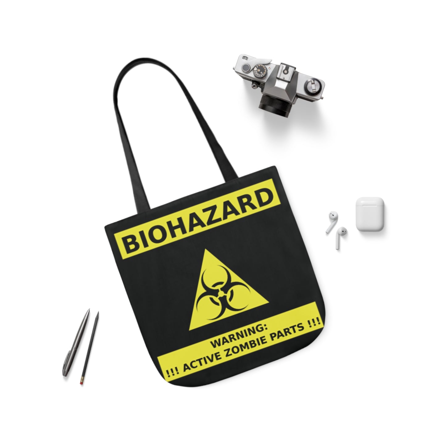 Biohazard Zombie Active Sign  Shoulder Tote Bag