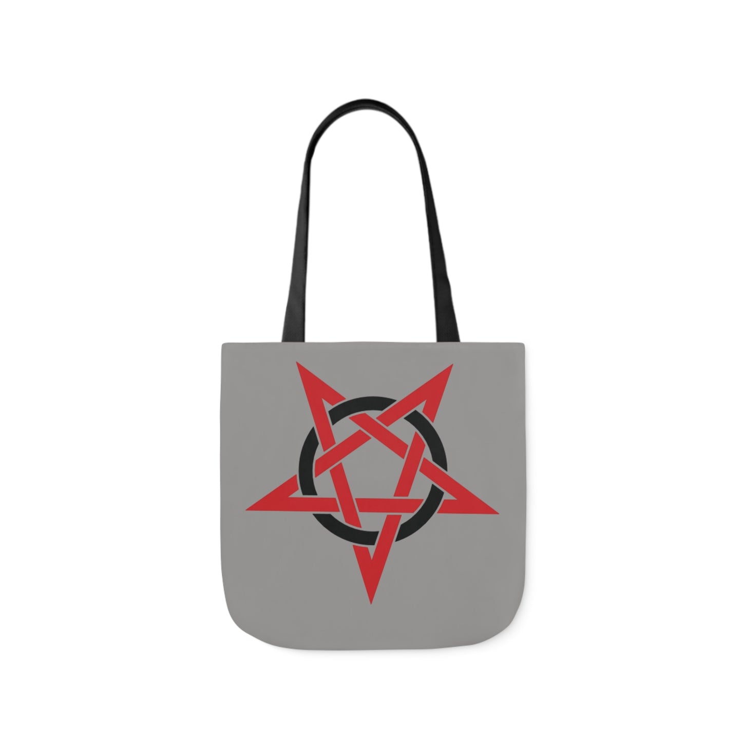 Red And Black Inverted Pentagram Shoulder Tote Bag