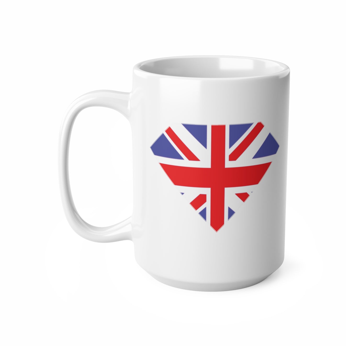 Union Jack Flag Diamond Gem Coffee Mug