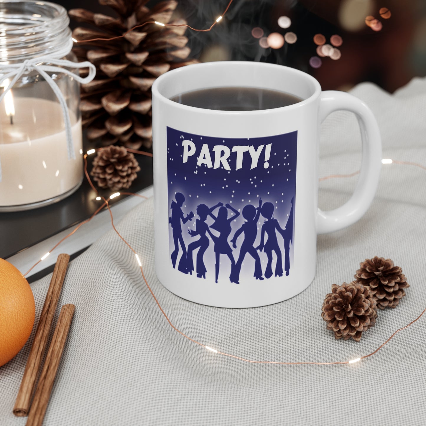 Birthday Party Retro Disco Dancers Coffee Mug