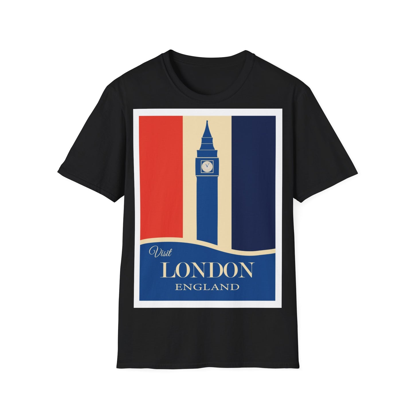 Visit London England Travel Poster Big Ben T-Shirt