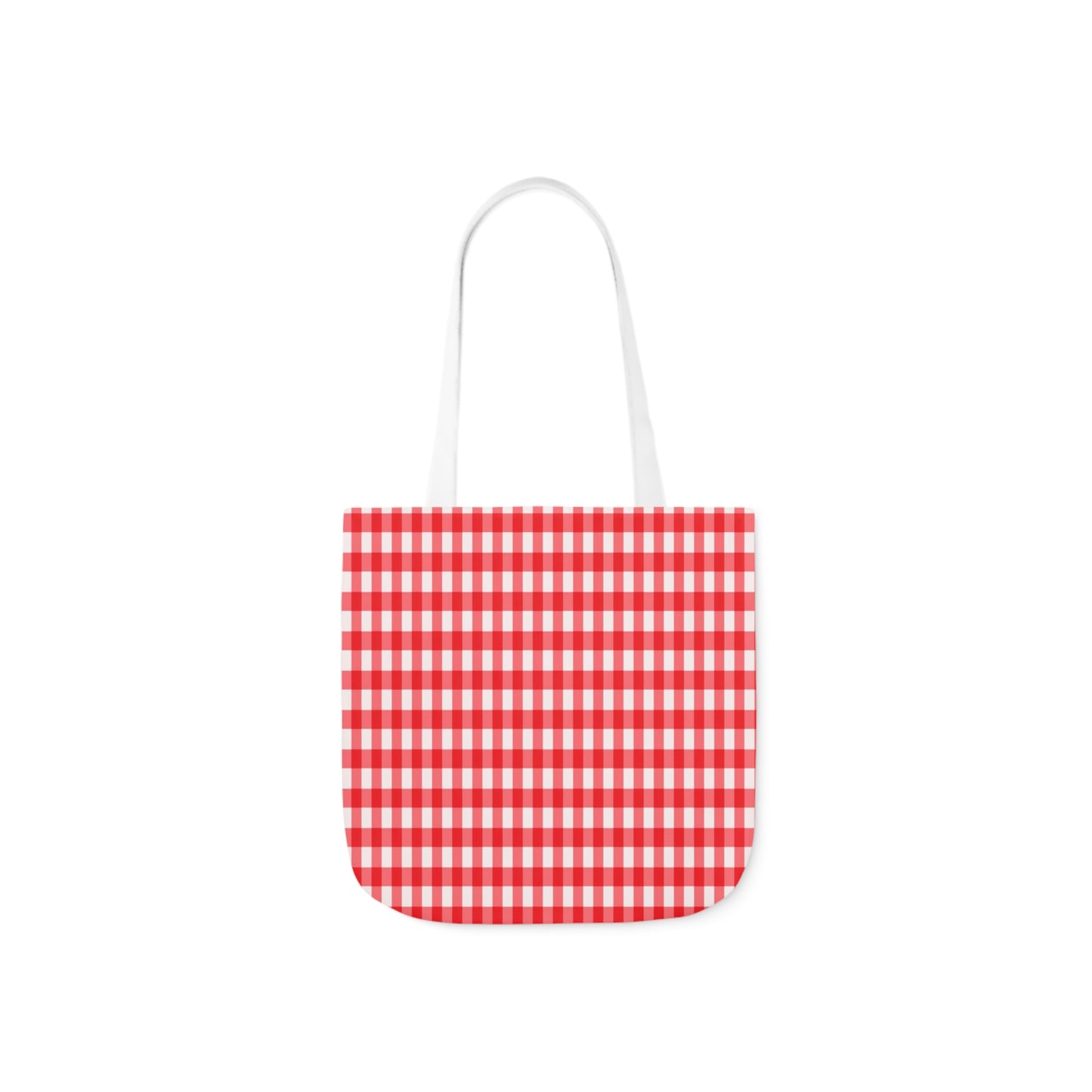 Red Check Pattern Shoulder Tote Bag