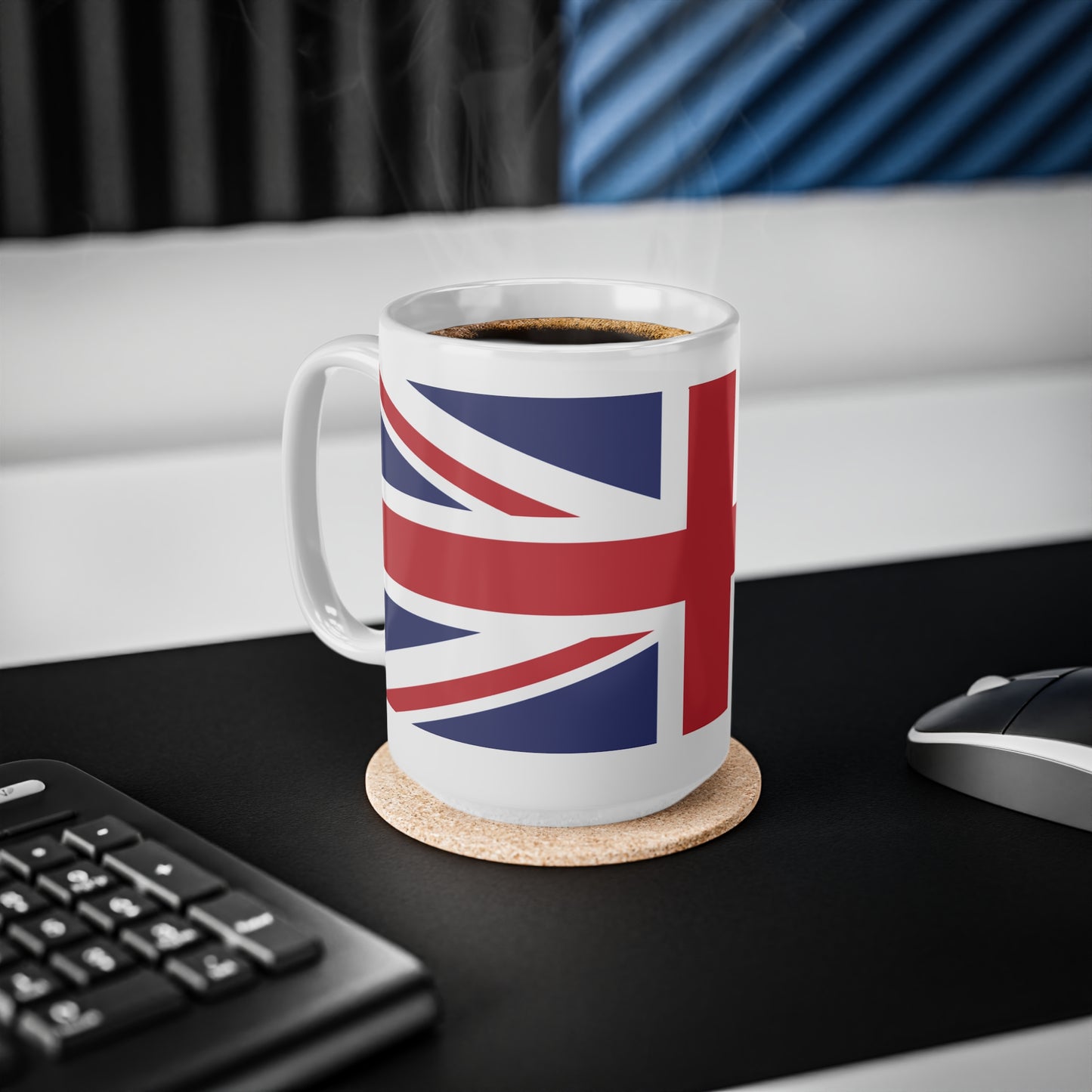 Union Jack British Flag United Kingdom Wrap Around Coffee Mug