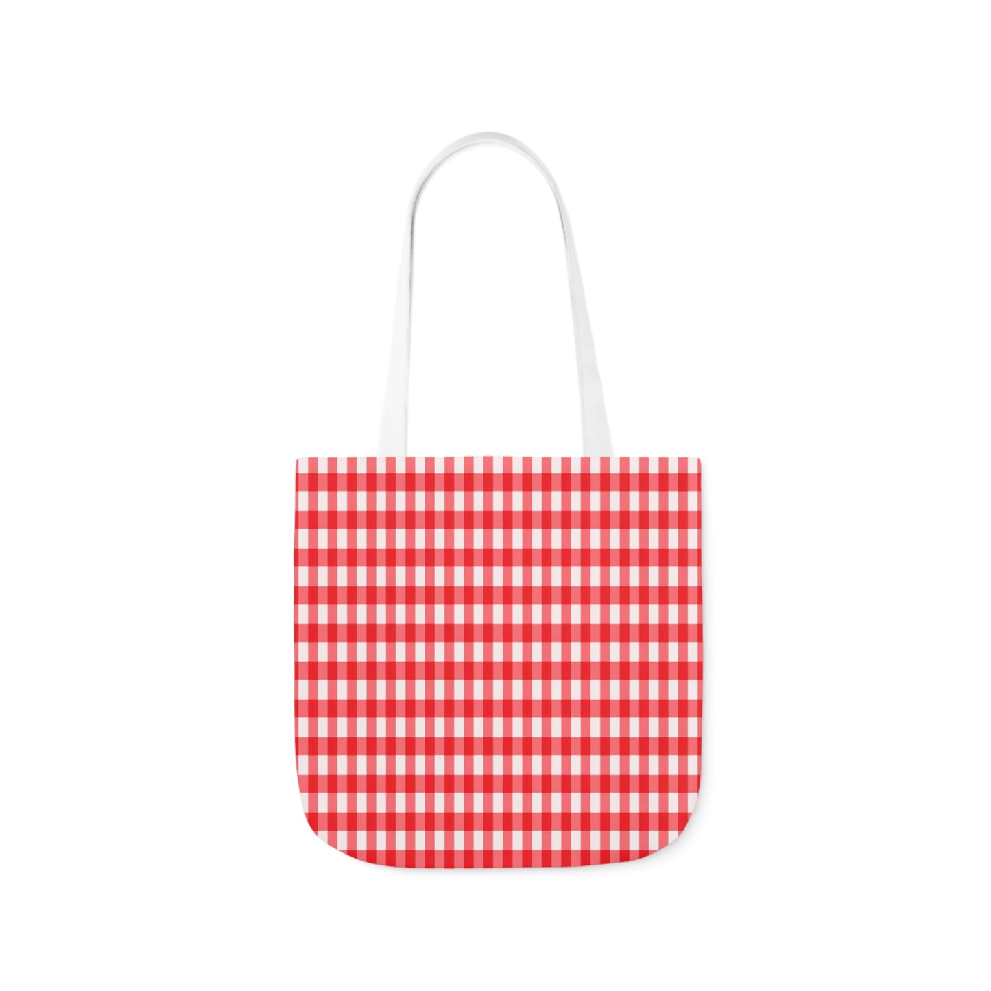 Red Check Pattern Shoulder Tote Bag