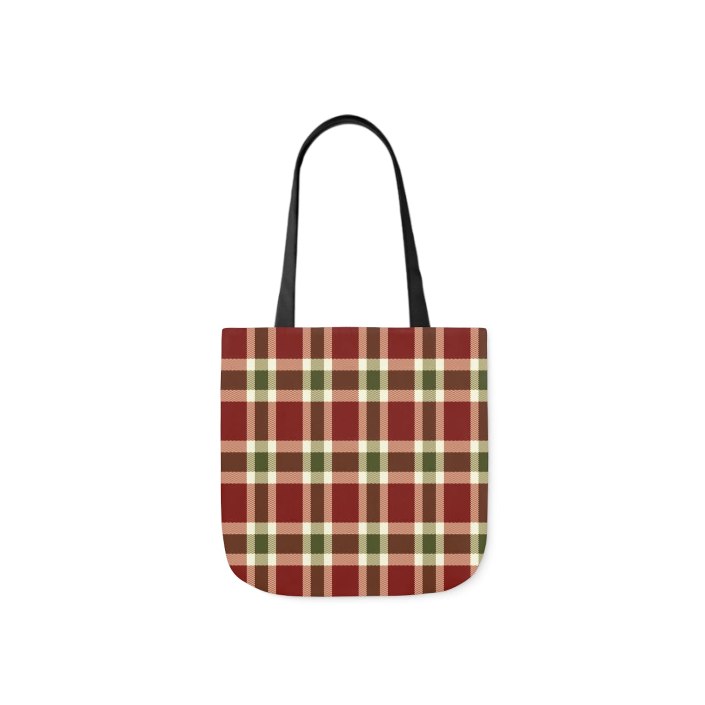 Christmas Red And Green Plaid Tartan Pattern Shoulder Tote Bag