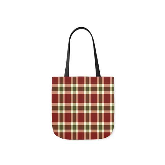 Christmas Red And Green Plaid Tartan Pattern Shoulder Tote Bag