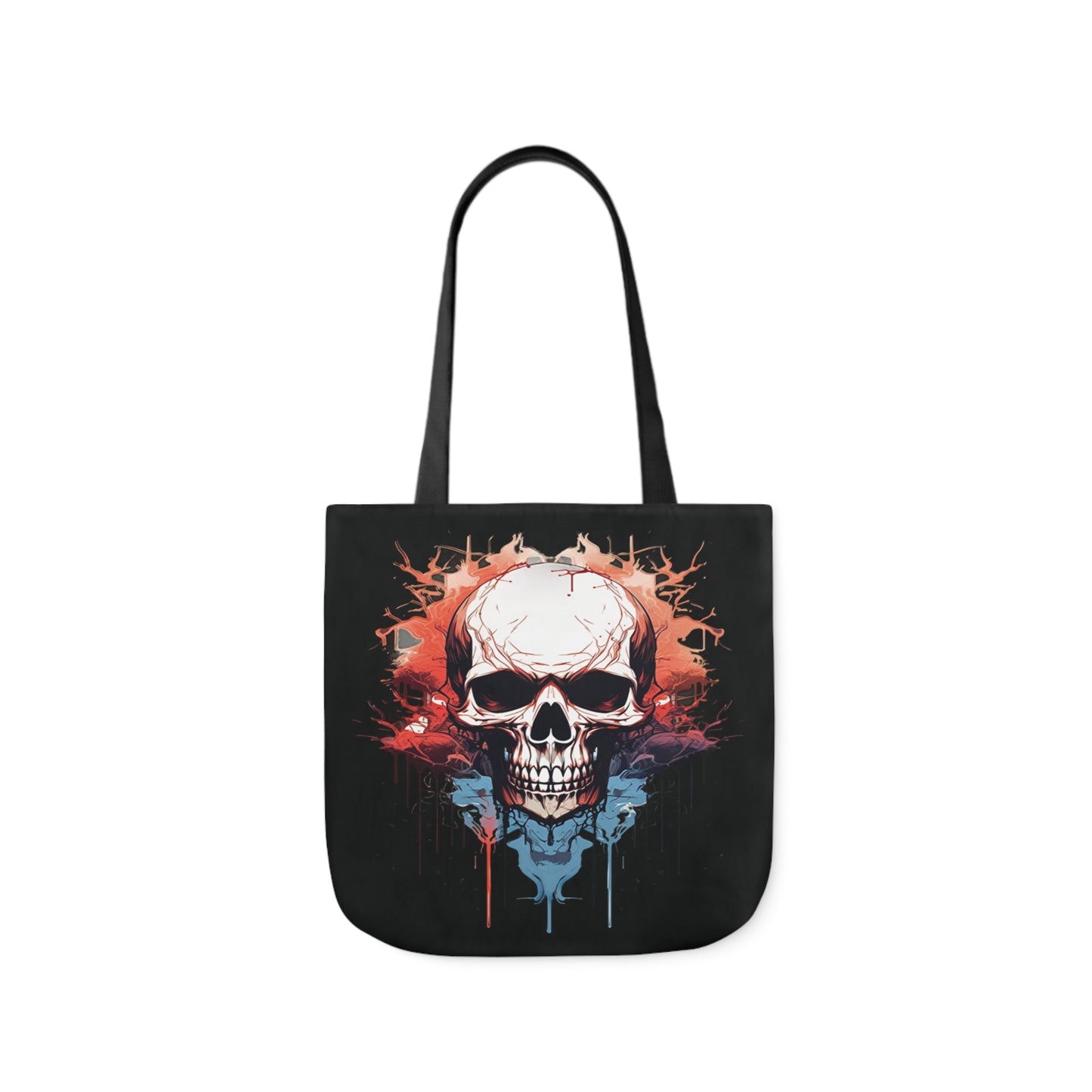 Skull Watercolour Painting Shoulder Tote Bag