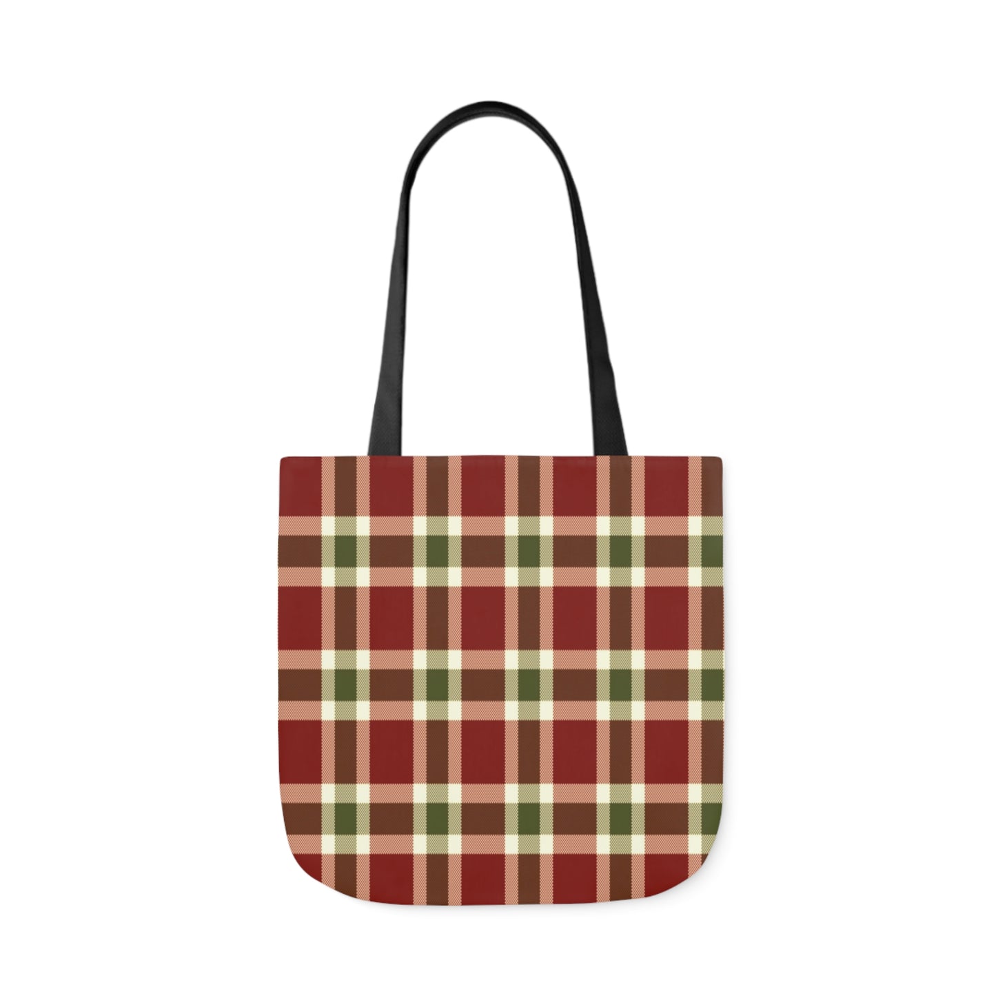 Christmas Red And Green Plaid Tartan Pattern Shoulder Tote Bag